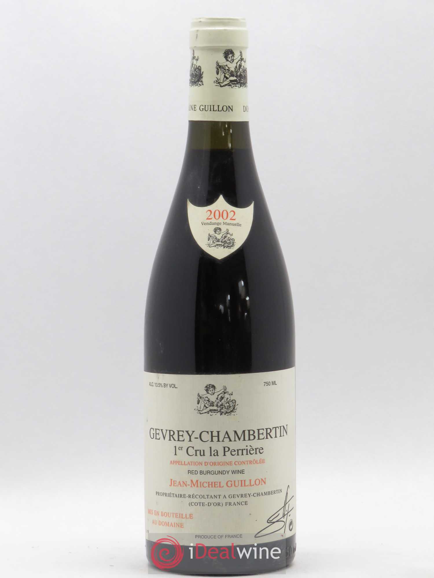 Gevrey-Chambertin 1er Cru La Perrière Domaine Guillon 2002 - Posten von 1 Flasche - 0