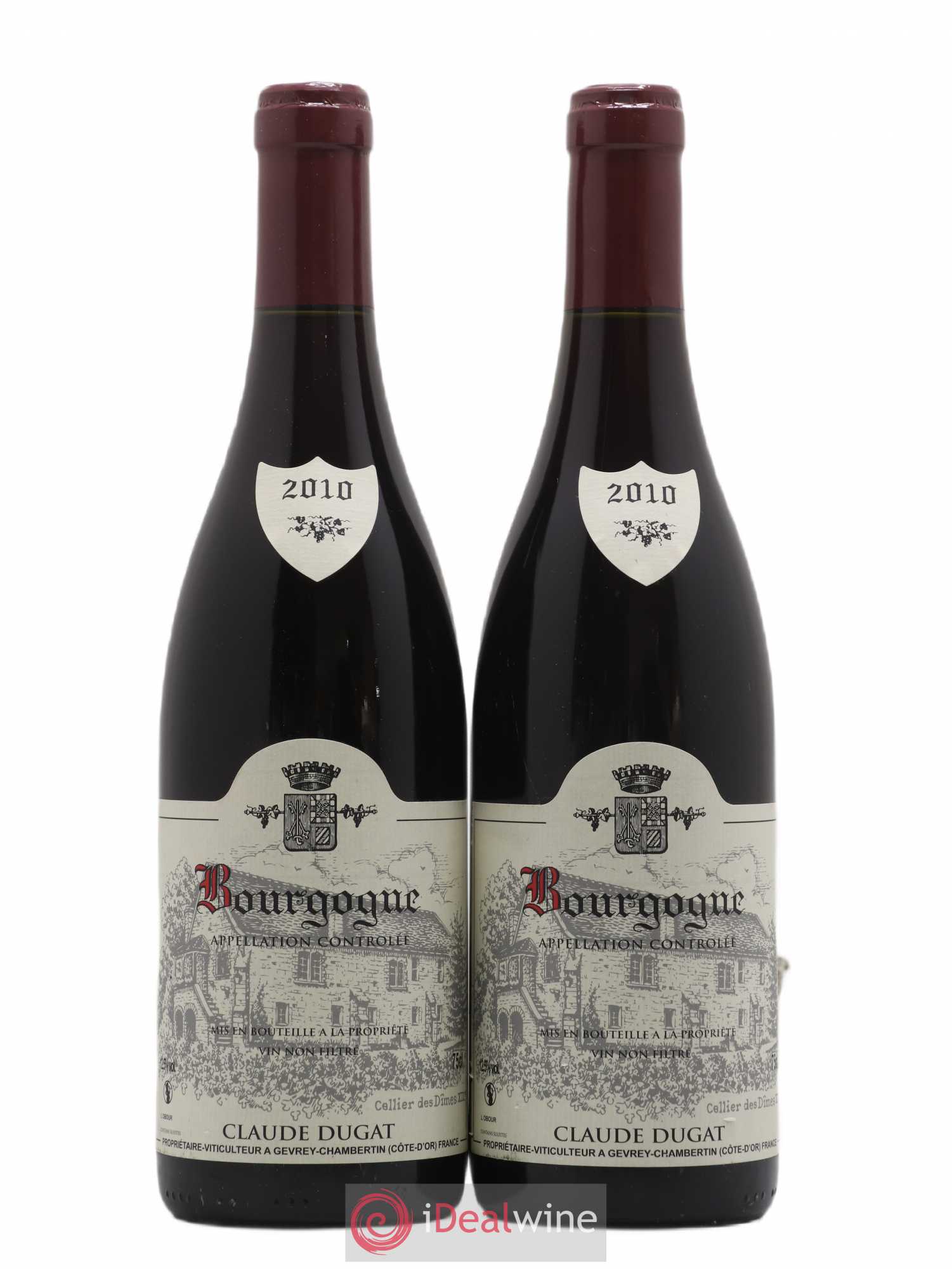 Bourgogne Claude Dugat 2010 - Lot de 2 bouteilles - 0