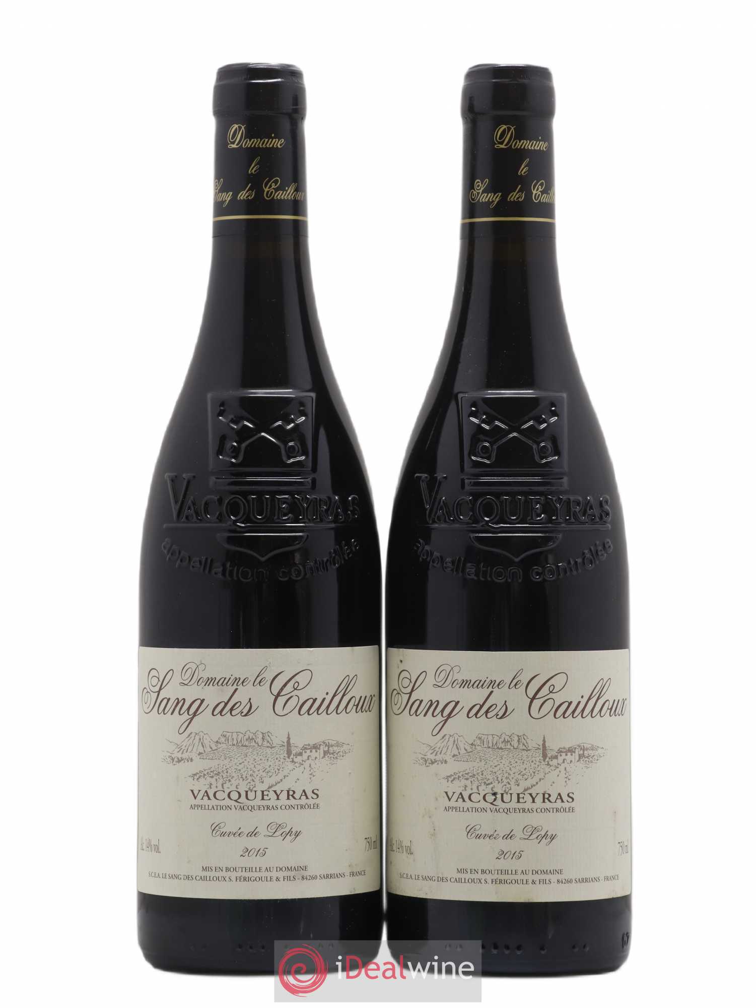 Vacqueyras Cuvée de Lopy Le Sang des Cailloux 2015 - Lot de 2 bouteilles - 0