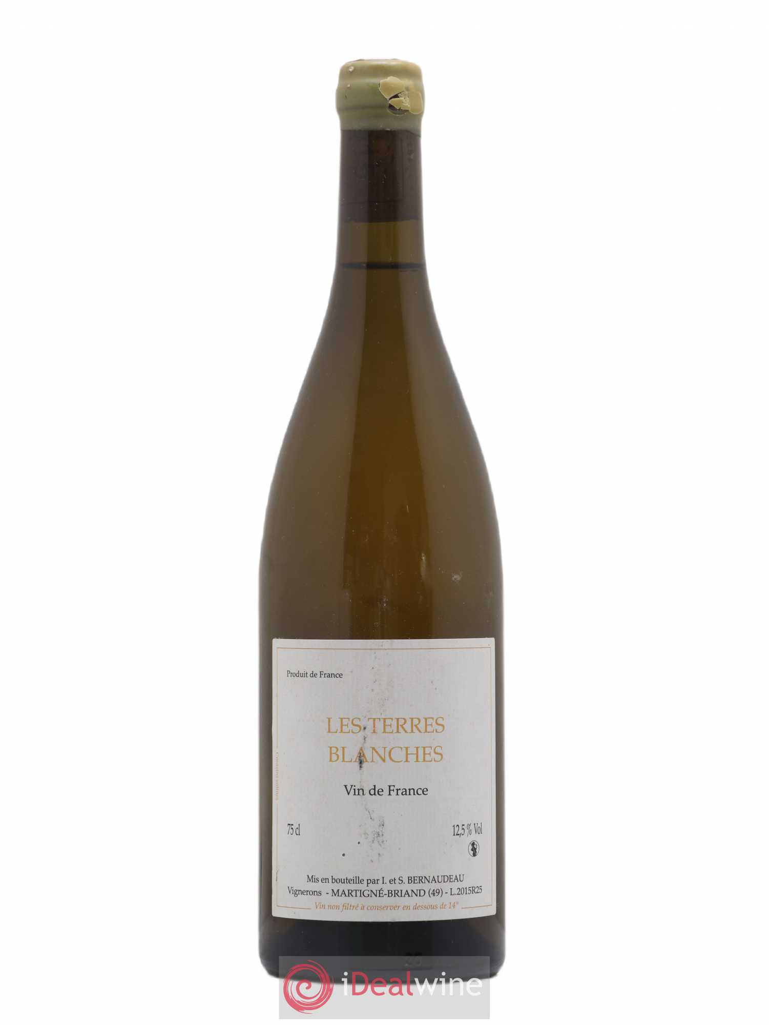 Vin de France Les Terres Blanches Stéphane Bernaudeau 2015 - Lot de 1 bouteille - 0