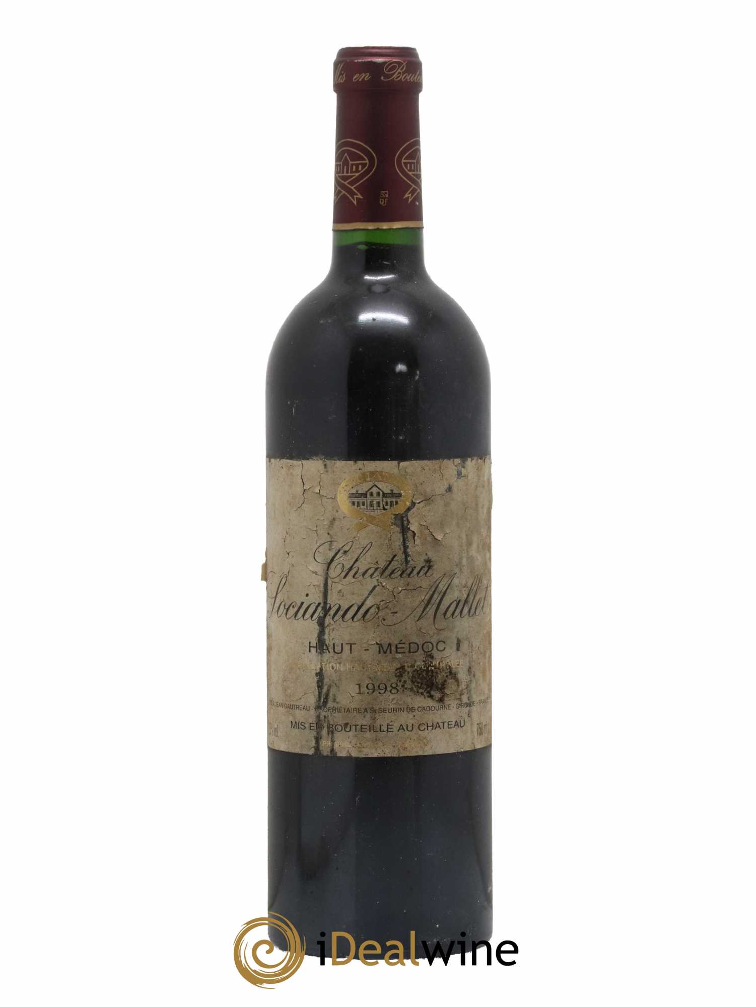 Château Sociando Mallet 1998 - Lot de 1 bouteille - 0