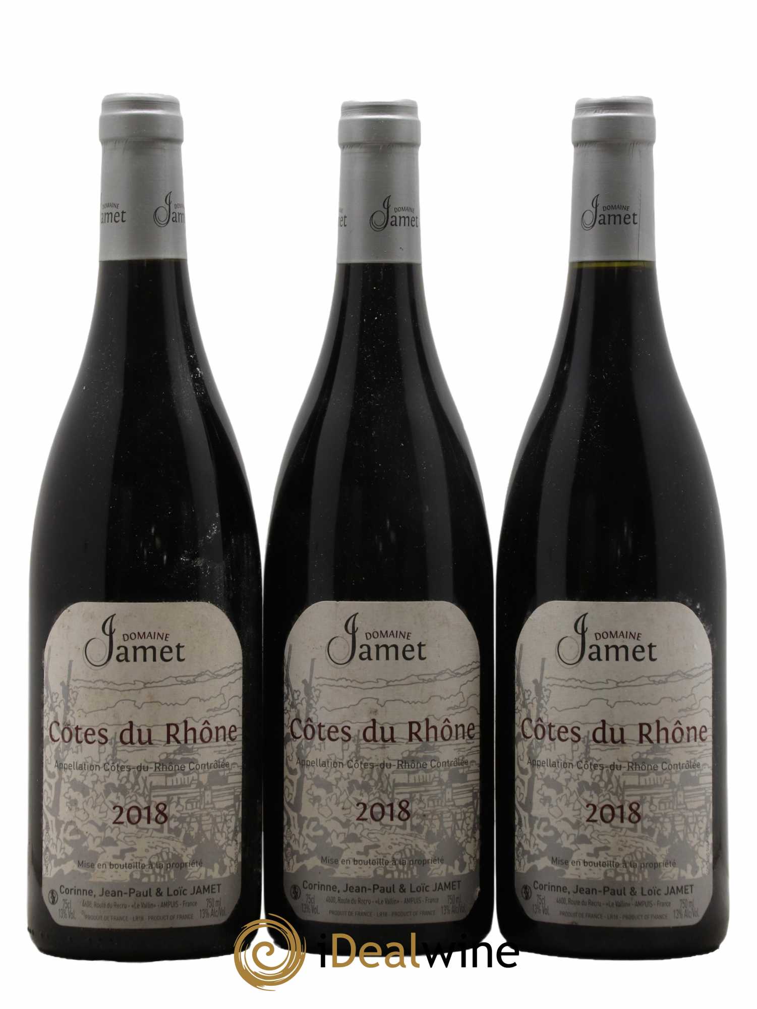 Côtes-du-Rhône Jamet (Domaine) 2018 - Lot de 3 bouteilles - 0