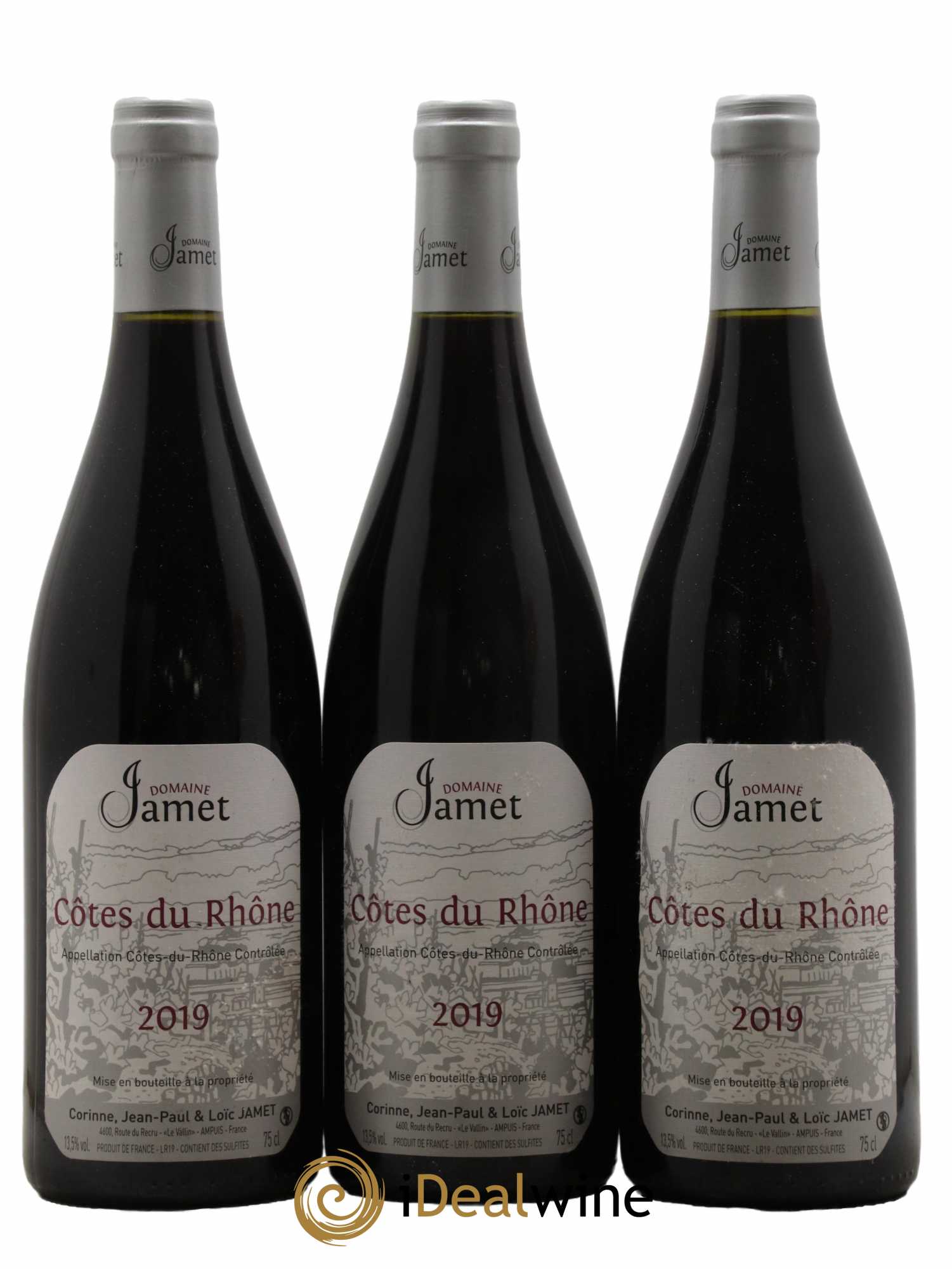 Côtes-du-Rhône Jamet (Domaine) 2019 - Lot de 3 bouteilles - 0