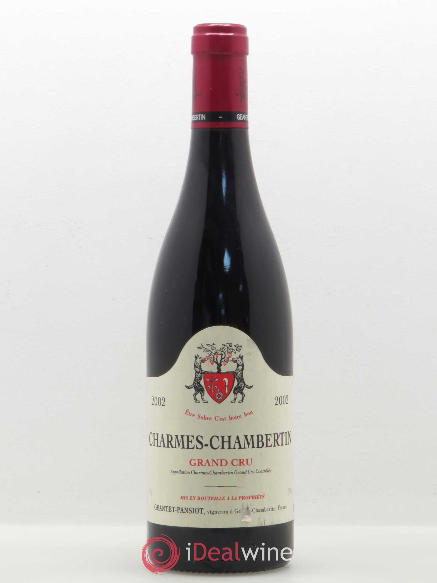 Charmes-Chambertin Grand Cru Geantet-Pansiot 2002 - Lot de 1 bouteille - 0