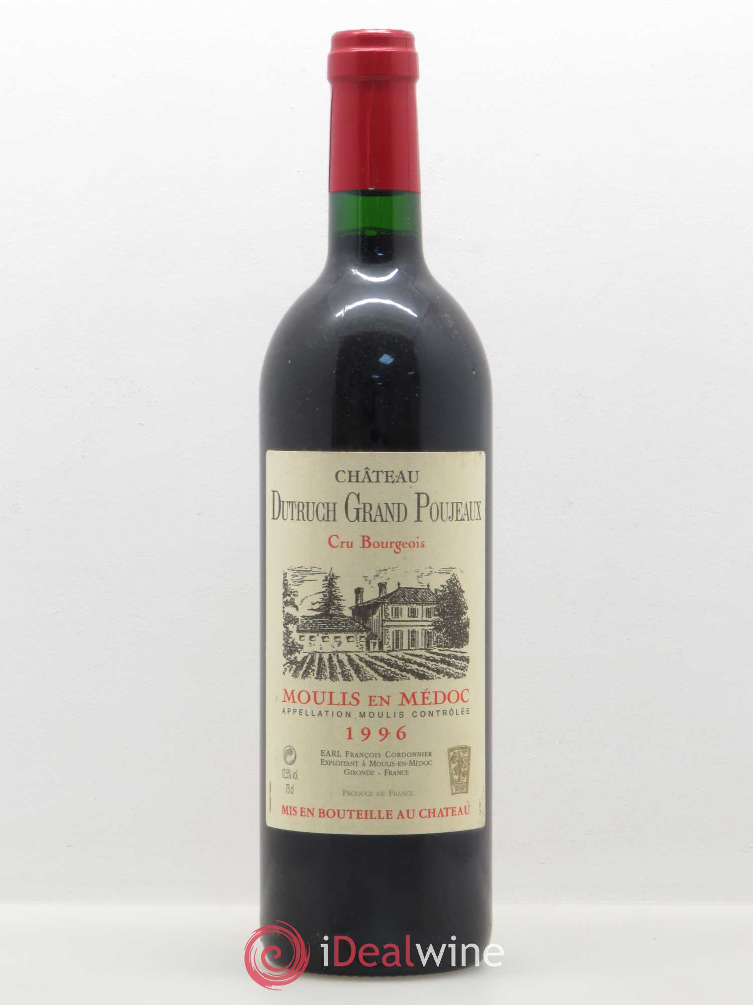 Château Dutruch Grand Poujeaux Cru Bourgeois 1996 - Lot de 1 bouteille - 0