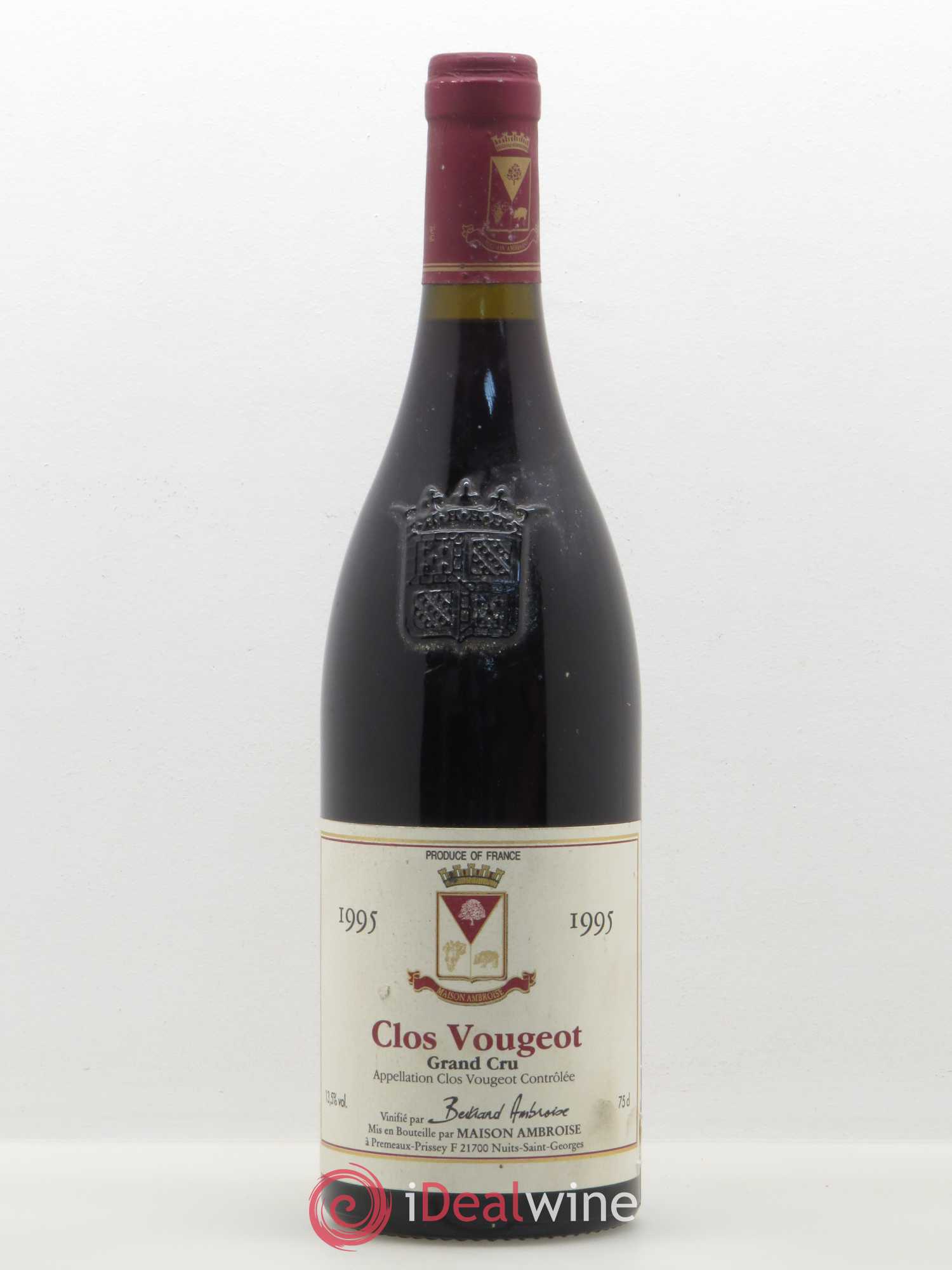 Clos de Vougeot Grand Cru Bertrand Ambroise 1995 - Lot de 1 bouteille - 0