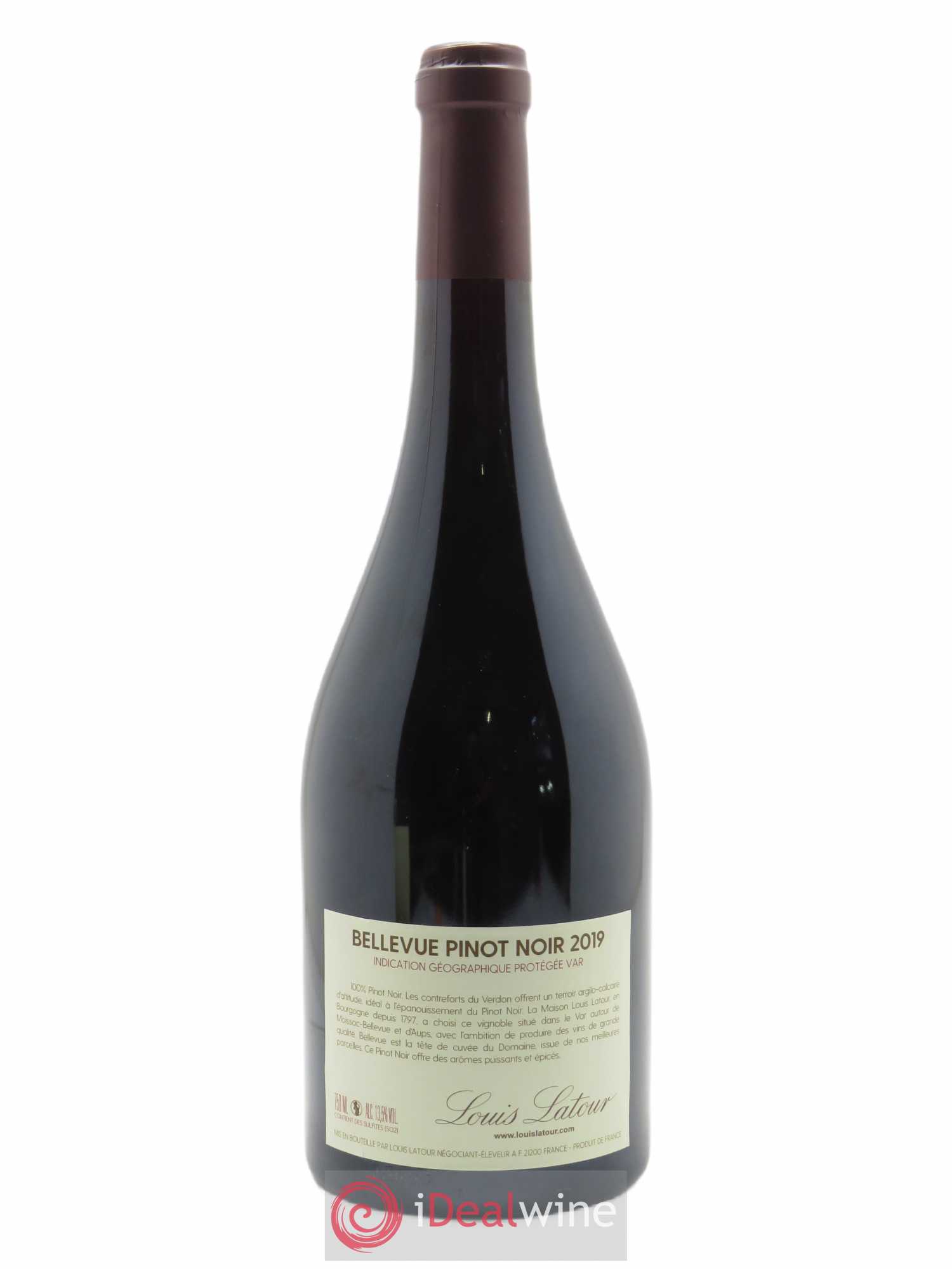 Var Domaine de Valmoissine Bellevue Pinot Noir Louis Latour 2019 - Lot of 1 bottle - 1