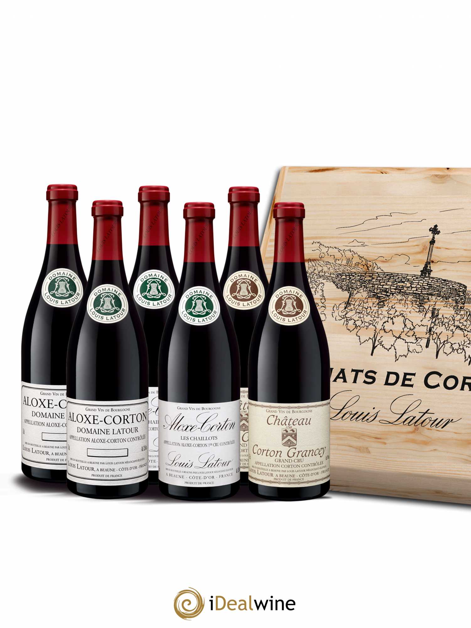 Aloxe-Corton Caisse Découverte 1er Cru et Grand Cru Louis Latour 2019 - Lot de 6 bouteilles - 0