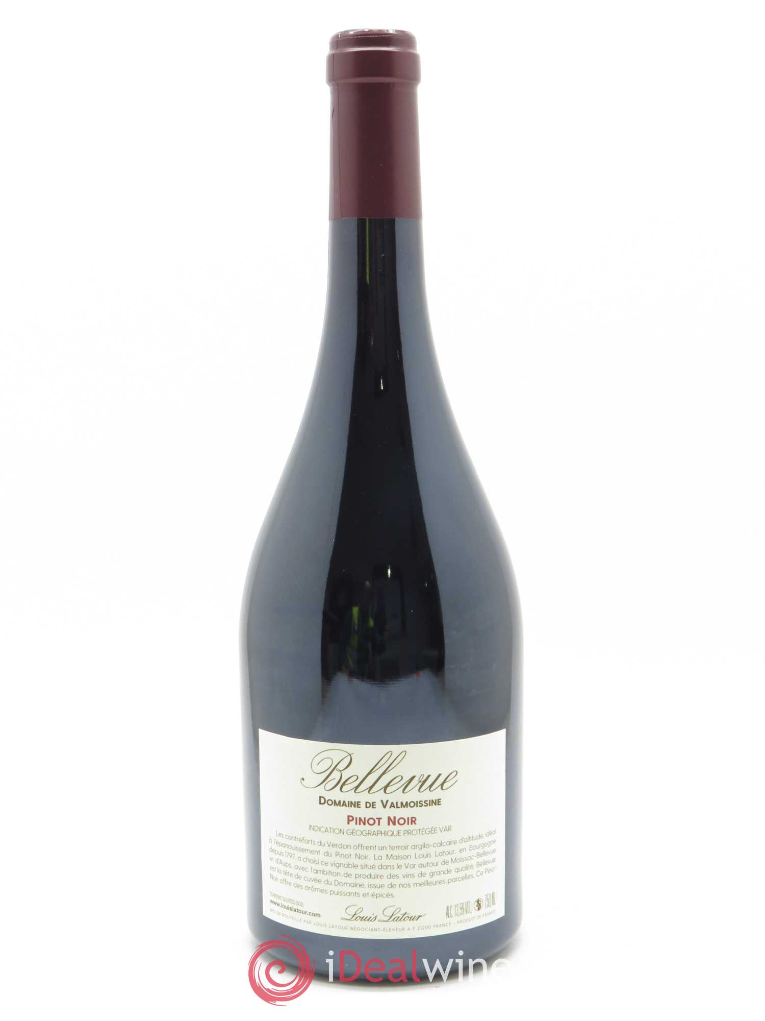 IGP Pays du Var (Vin de Pays du Var) Domaine de Valmoissine Bellevue Pinot Noir Louis Latour 2017 - Lot de 1 bouteille - 1