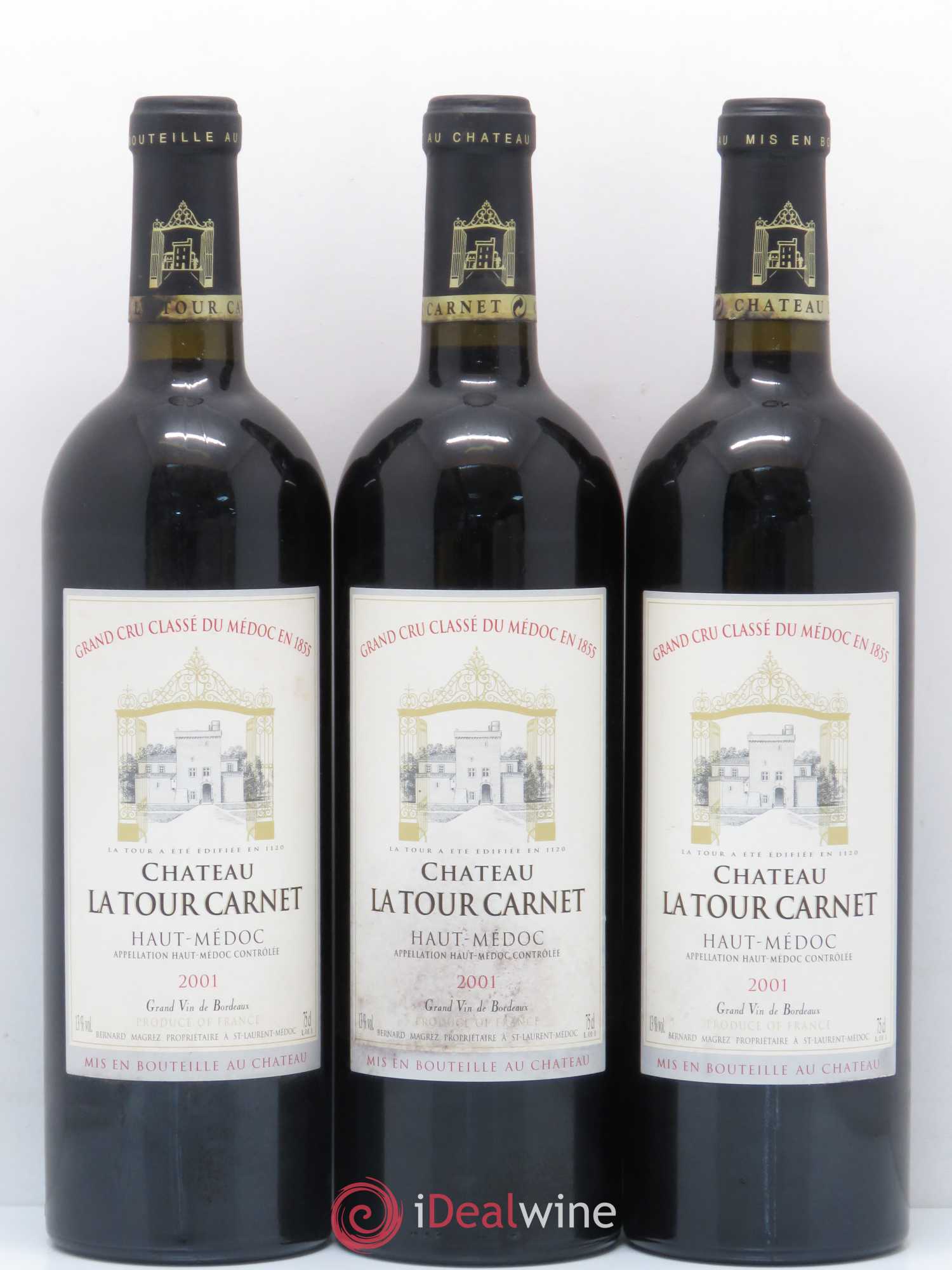 Château la Tour Carnet 4ème Grand Cru Classé 2001 - Lot de 12 bouteilles - 4