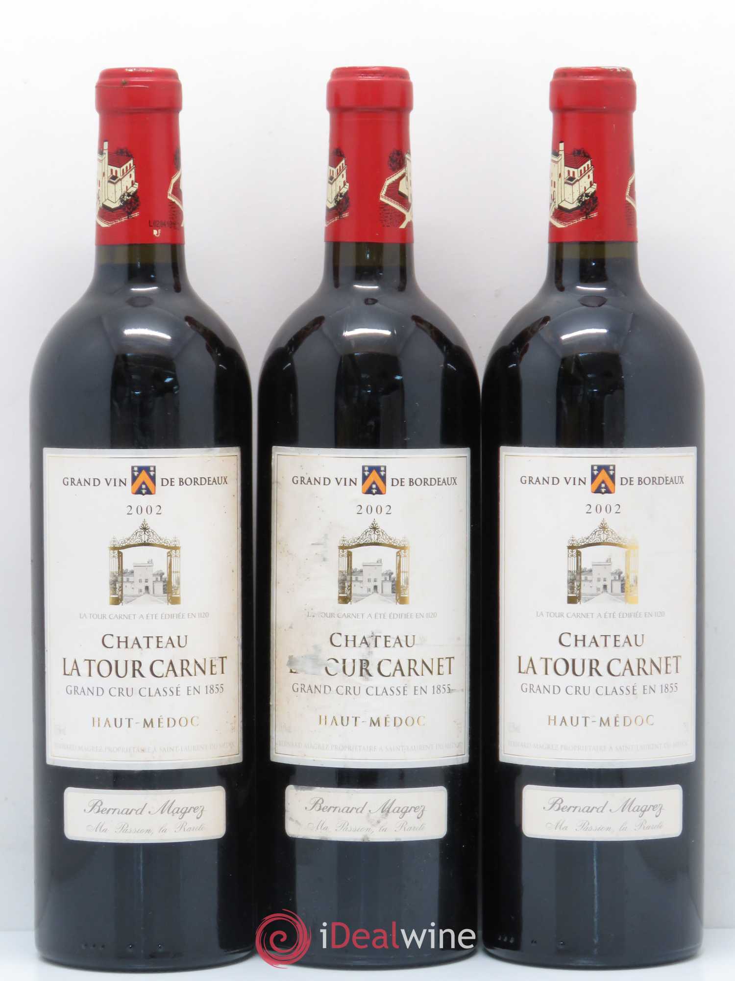 Château la Tour Carnet 4ème Grand Cru Classé 2002 - Lot de 6 bouteilles - 2