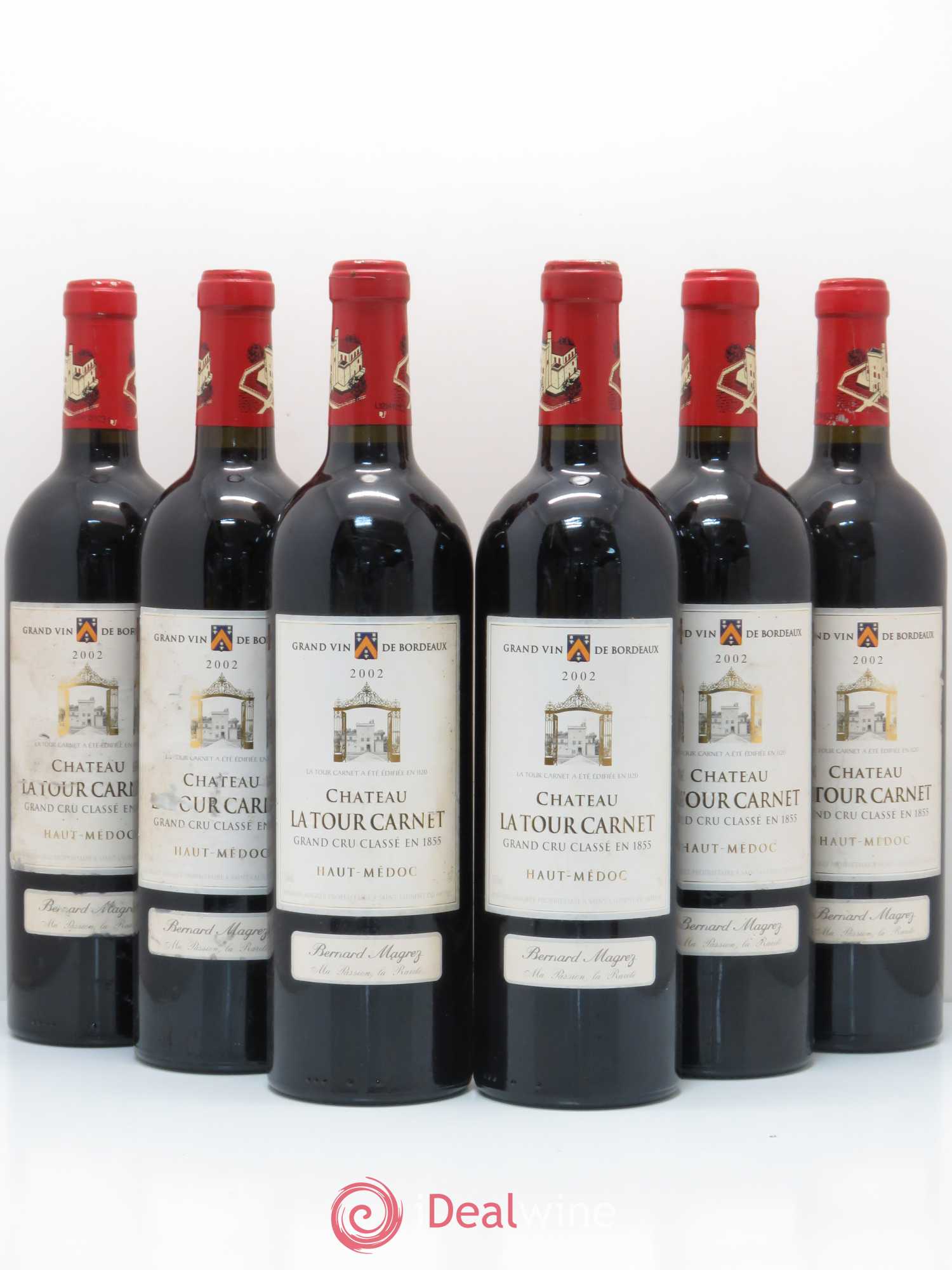 Château la Tour Carnet 4ème Grand Cru Classé 2002 - Lot de 6 bouteilles - 0