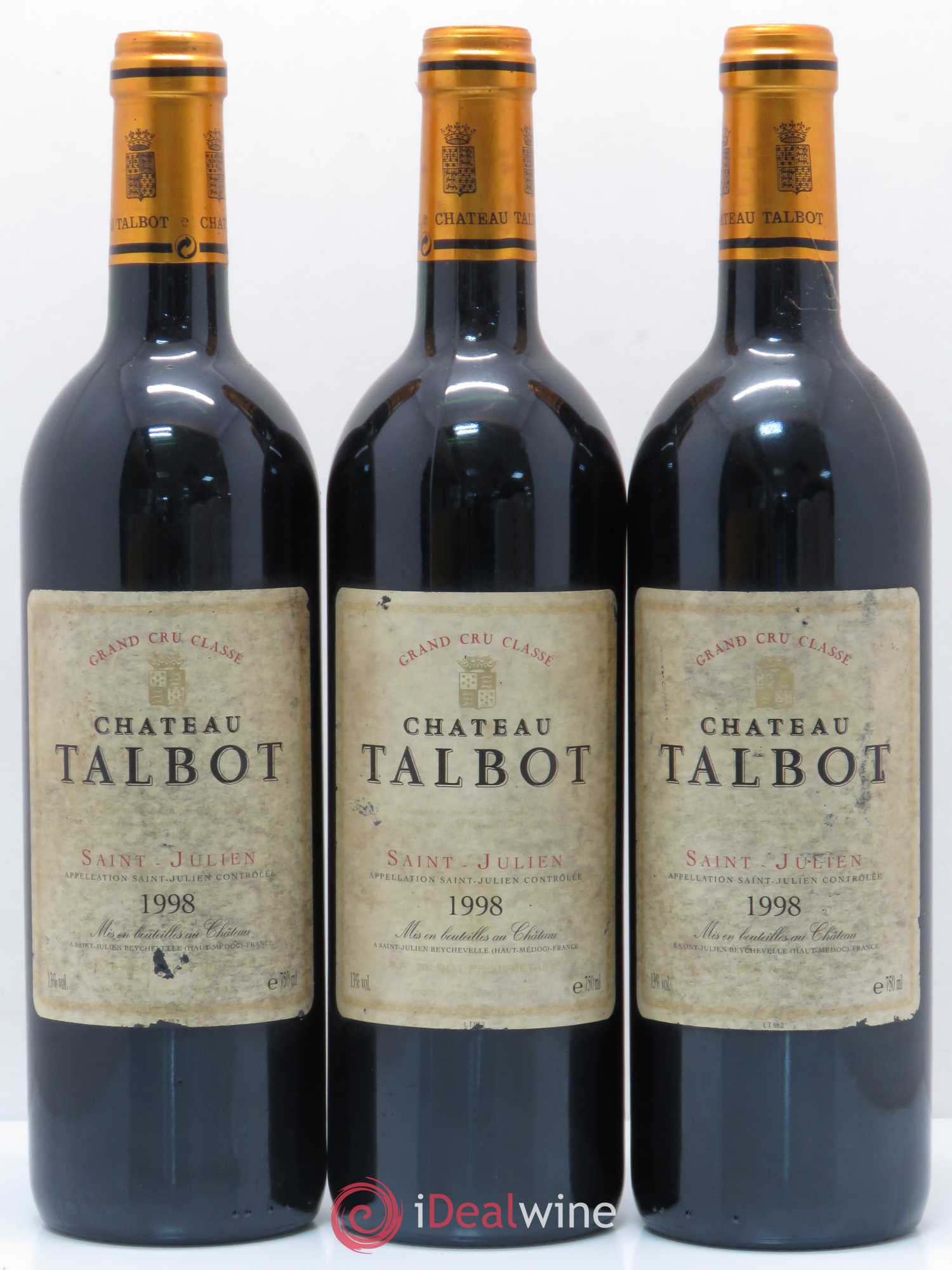 Château Talbot 4ème Grand Cru Classé 1998 - Lot de 6 bouteilles - 2