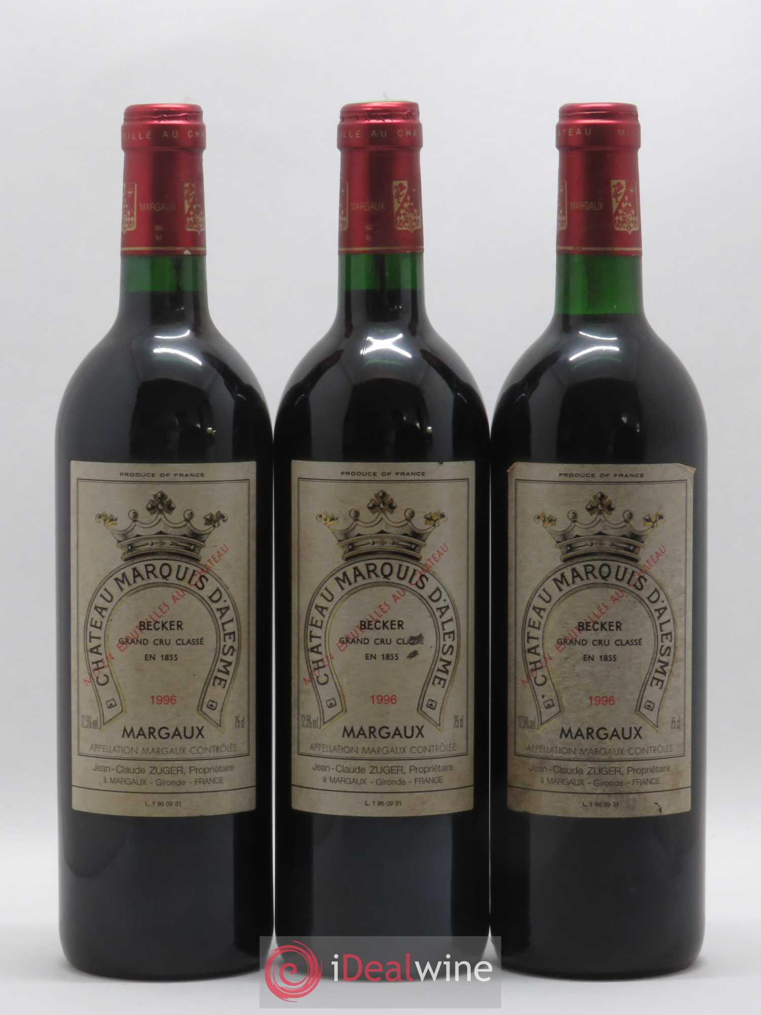 Château Marquis d'Alesme 1996 - Lot de 12 bouteilles - 2