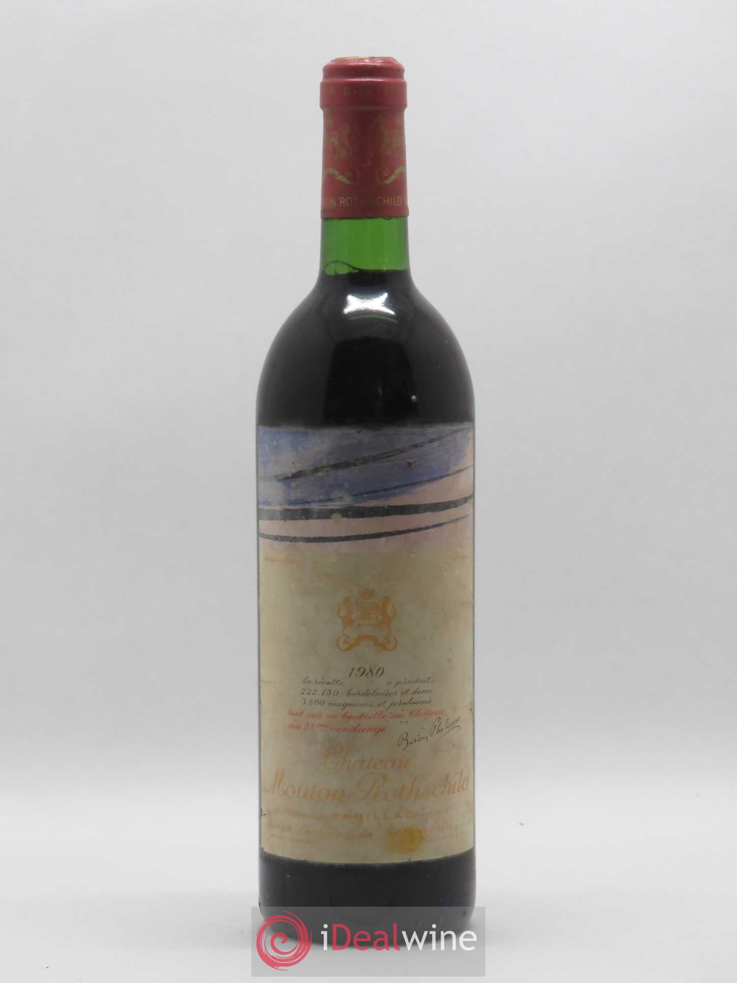 Château Mouton Rothschild 1er Grand Cru Classé 1980 - Lot de 1 bouteille - 0