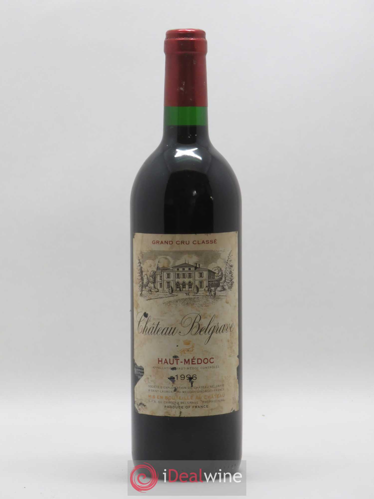 Château Belgrave 5ème Grand Cru Classé 1996 - Lot de 1 bouteille - 0