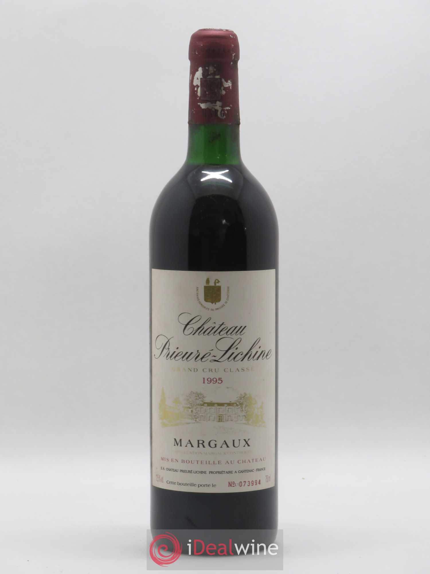 Château Prieuré Lichine 4ème Grand Cru Classé 1995 - Lot de 1 bouteille - 0