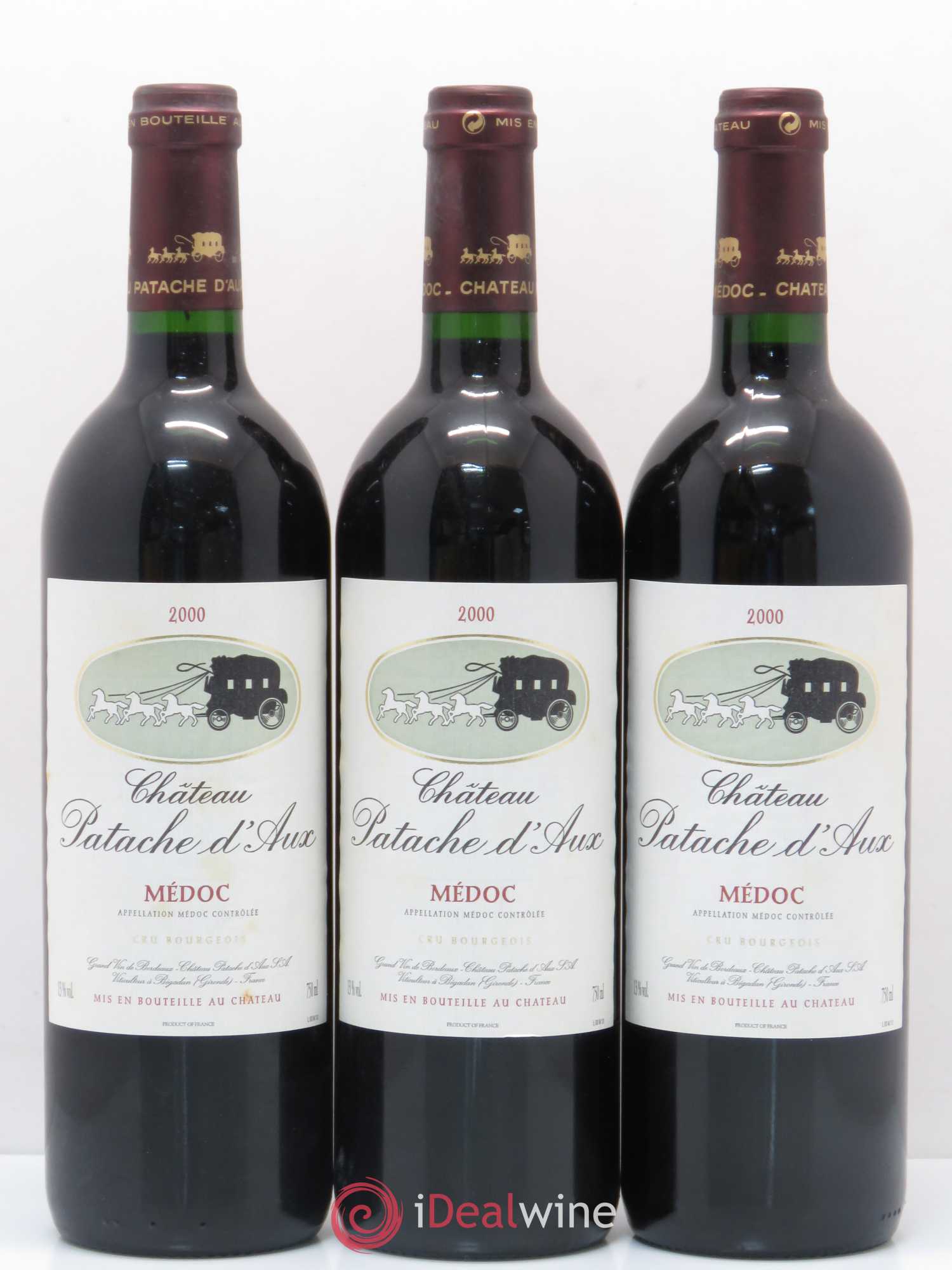 Château Patache d'Aux Cru Bourgeois 2000 - Lot de 12 bouteilles - 1