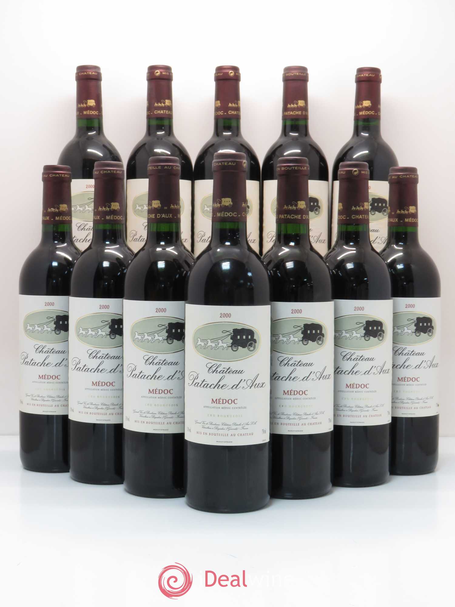 Château Patache d'Aux Cru Bourgeois 2000 - Lot de 12 bouteilles - 0