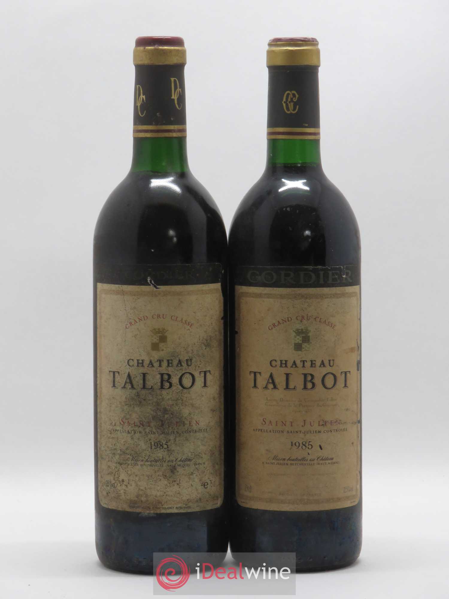 Château Talbot 4ème Grand Cru Classé 1985 - Lot de 2 bouteilles - 0