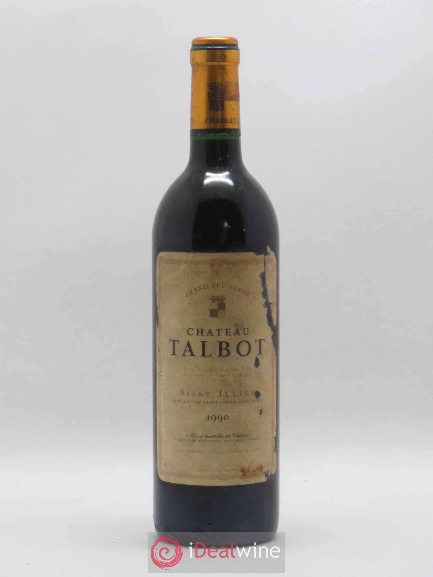 Château Talbot 4ème Grand Cru Classé 1990 - Lot de 1 bouteille - 0