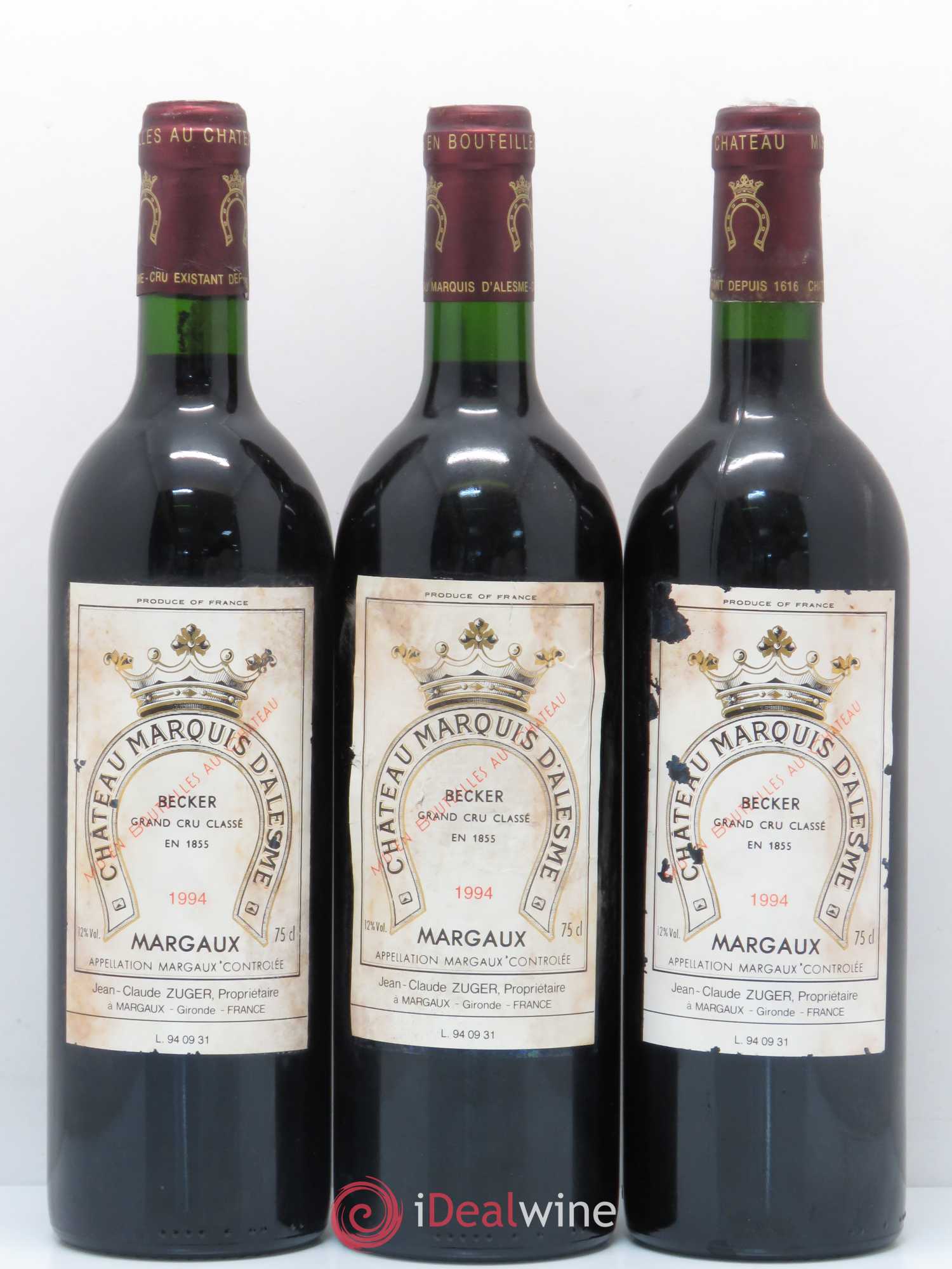 Château Marquis d'Alesme 1994 - Lot de 6 bouteilles - 2