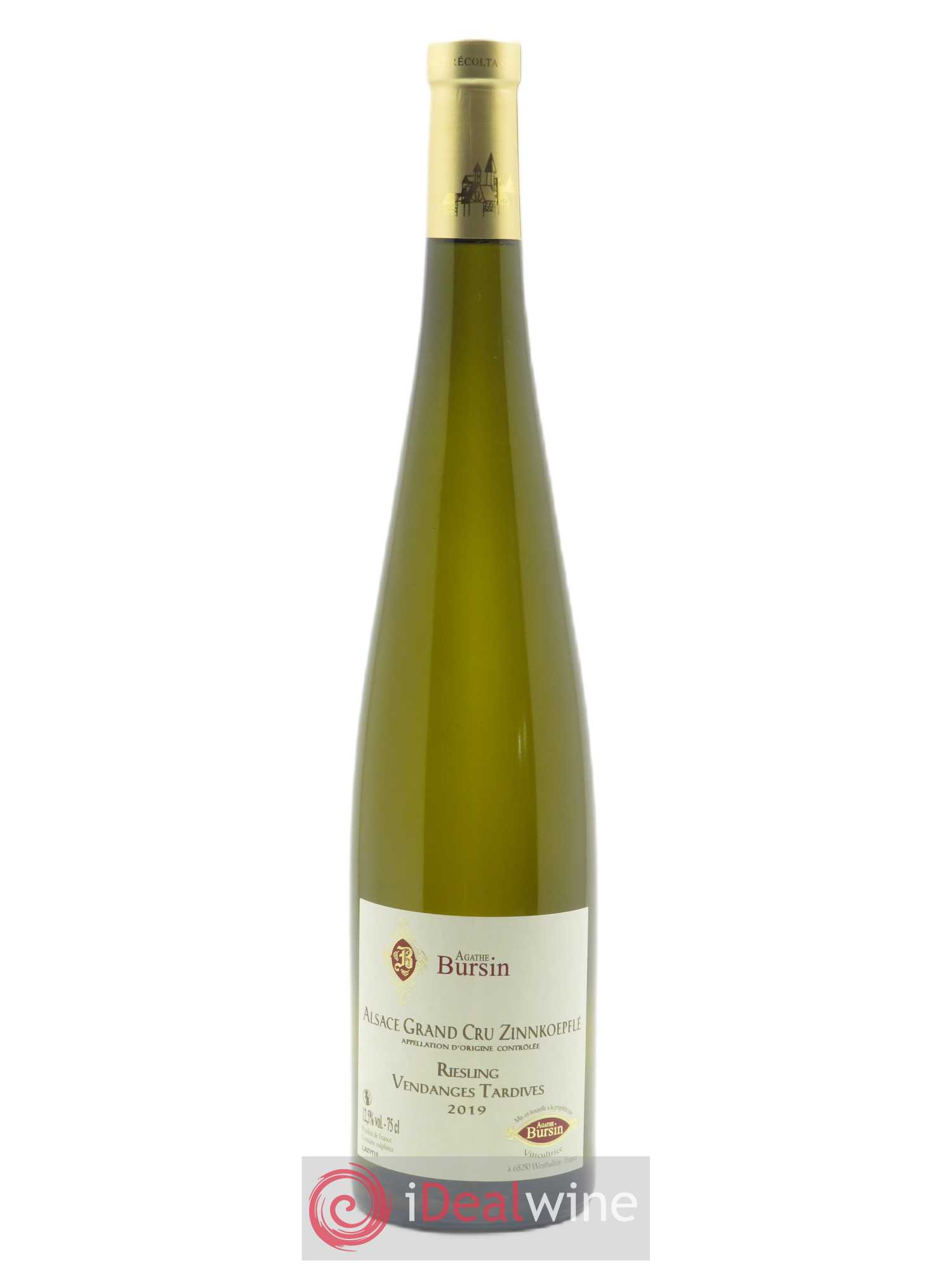Alsace Riesling Vendanges Tardives Grand Cru Zinnkoepflé Agathe Bursin 2019 - Lot of 1 bottle - 0