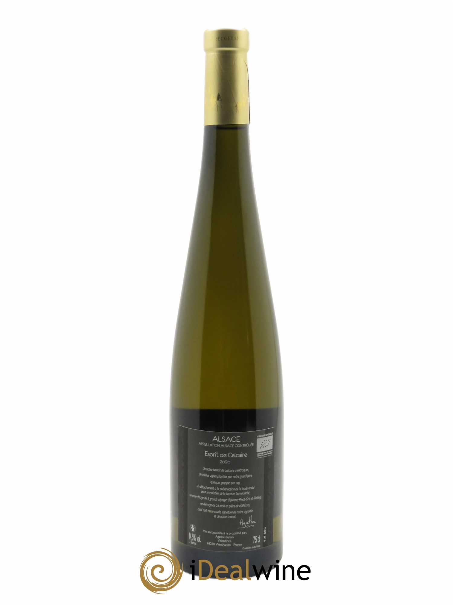Alsace Esprit de Calcaire Agathe Bursin 2020 - Lot of 1 bottle - 1