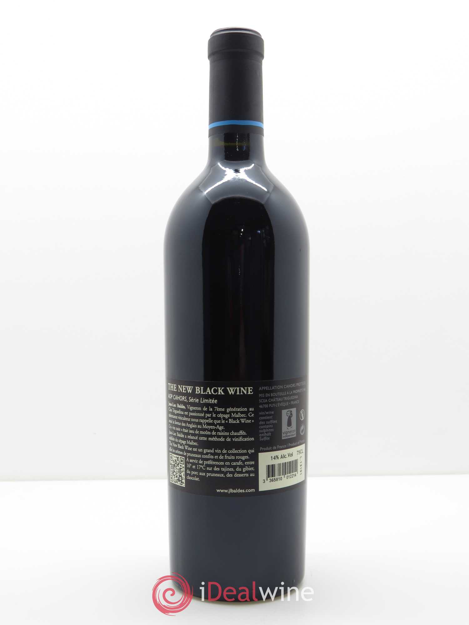 Cahors Clos Triguedina New Black Wine Jean-Luc Baldès 2011 - Lot de 1 bouteille - 1