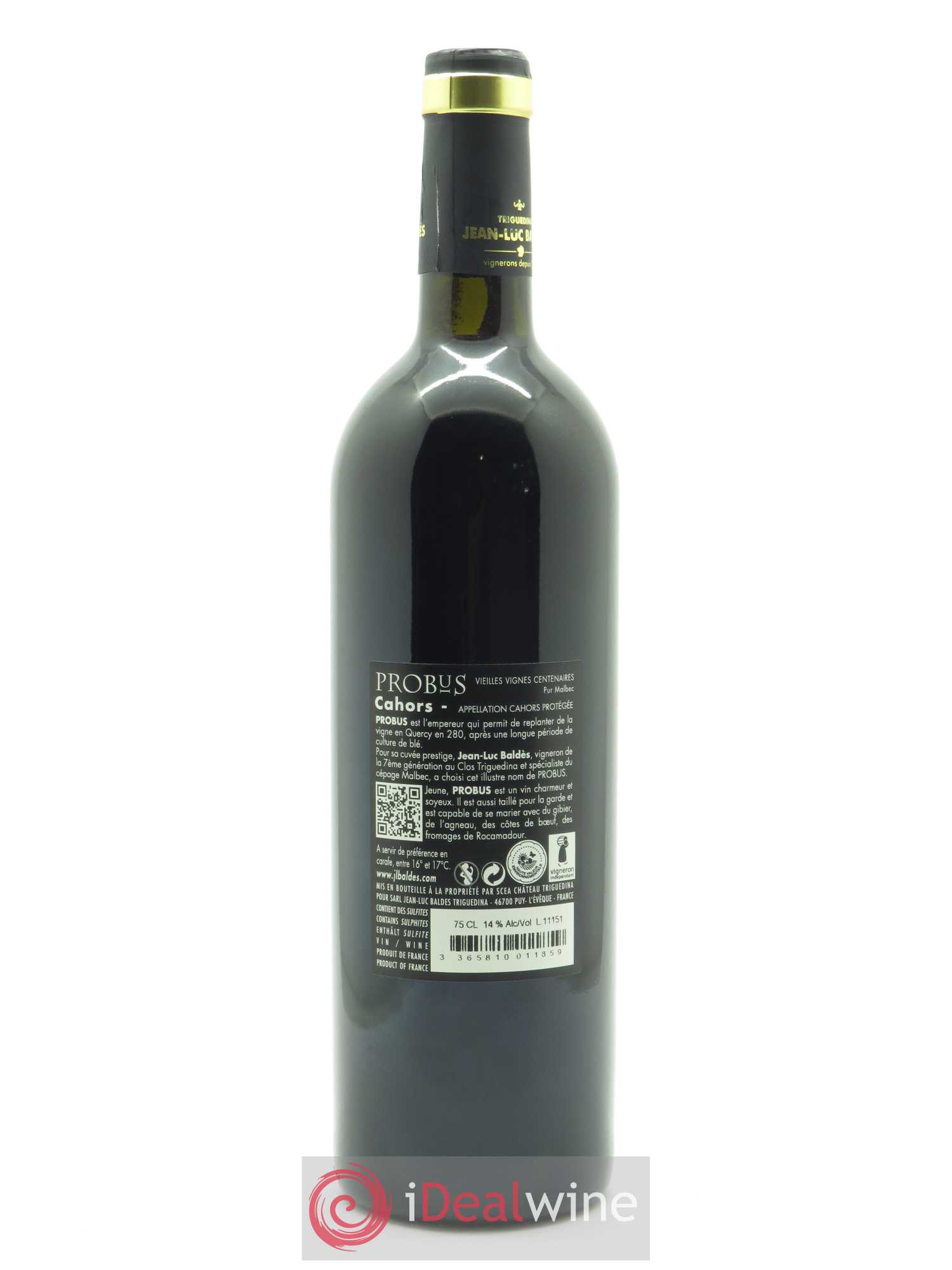 Cahors Clos Triguedina Probus Jean-Luc Baldès 2009 - Lot de 1 bouteille - 1