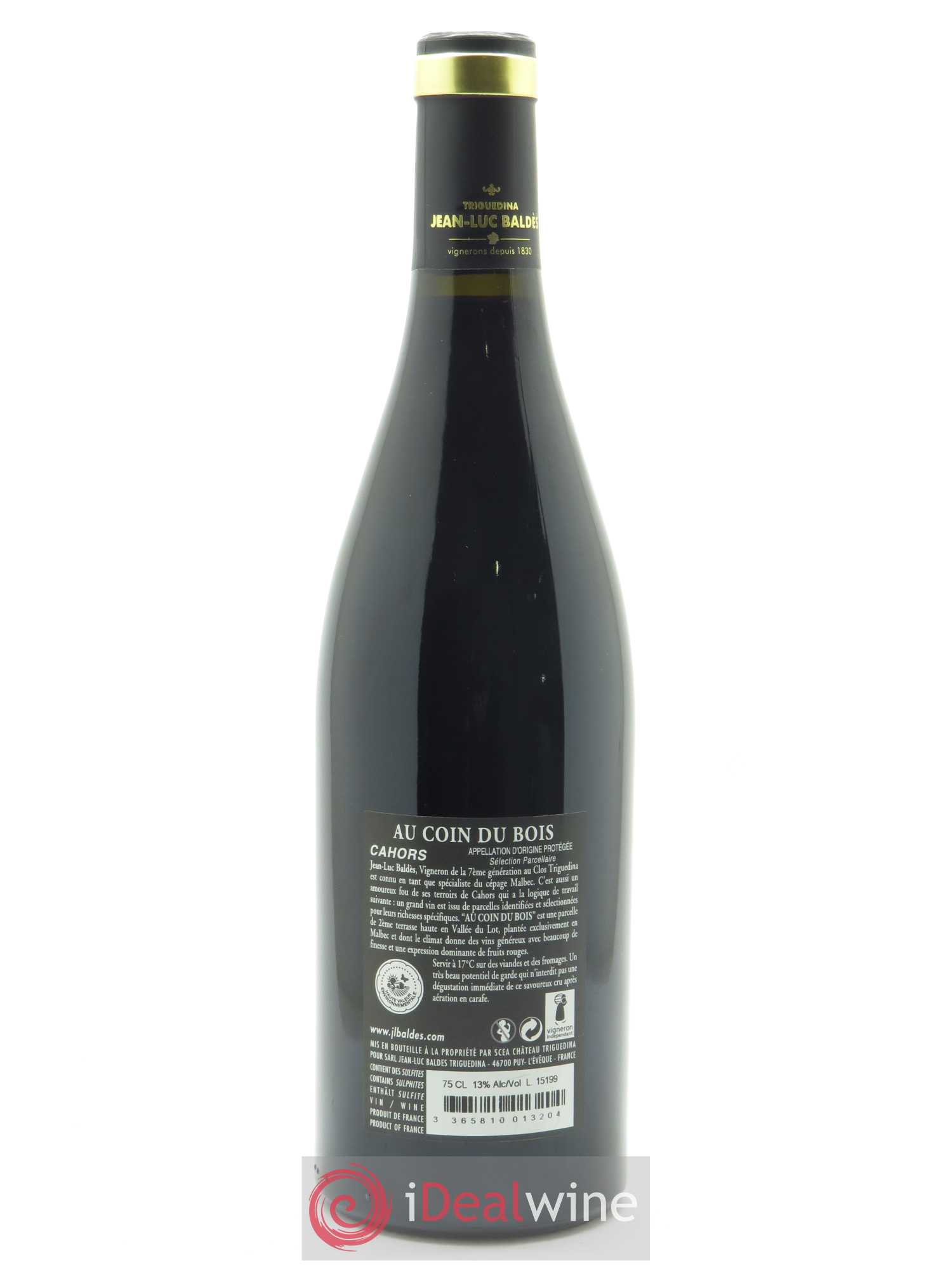 Cahors  Clos Triguedina  Au Coin du Bois Jean-Luc Baldès 2013 - Lot de 1 bouteille - 1