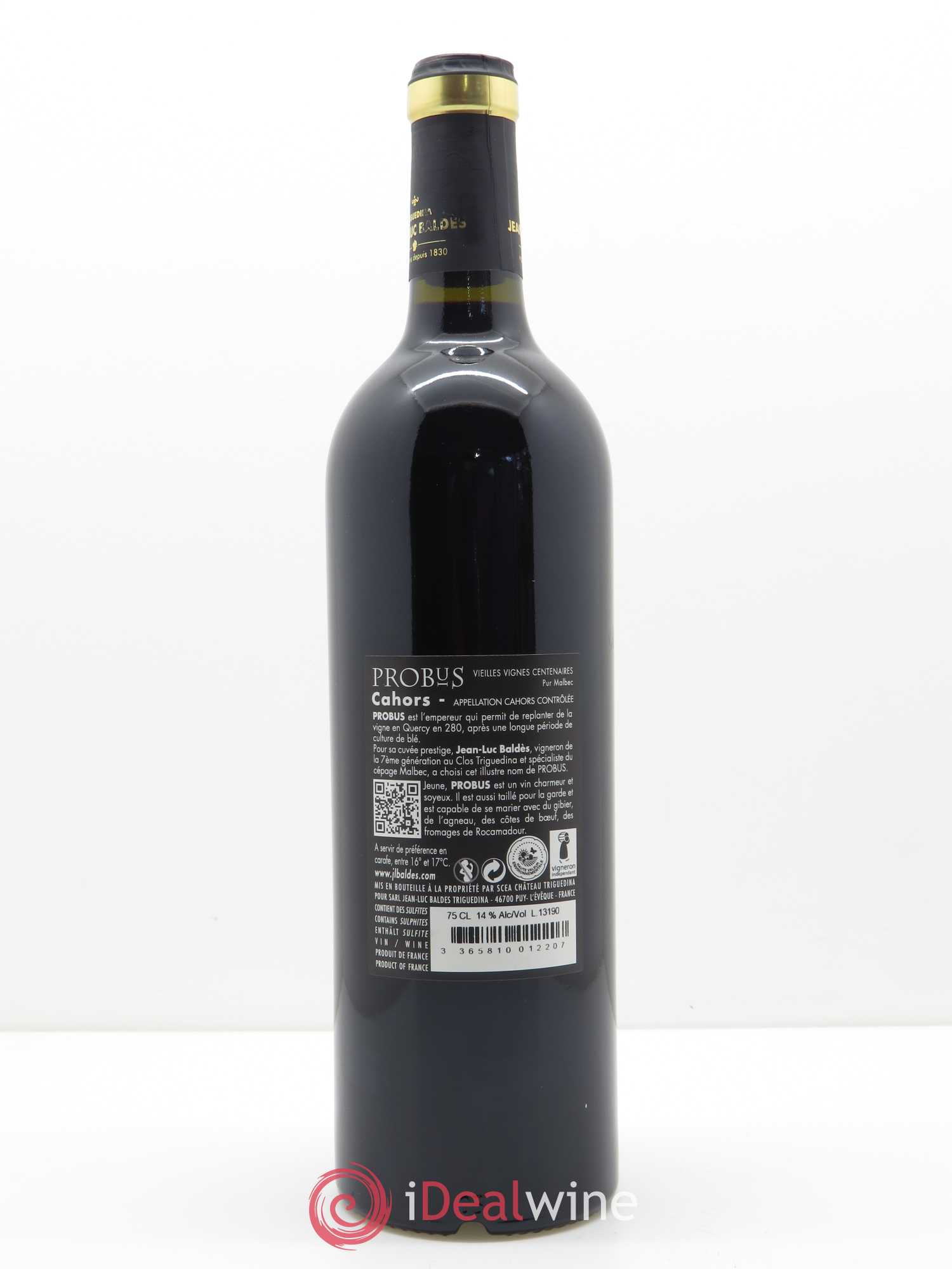 Cahors Clos Triguedina Probus Jean-Luc Baldès 2011 - Lot de 1 bouteille - 1