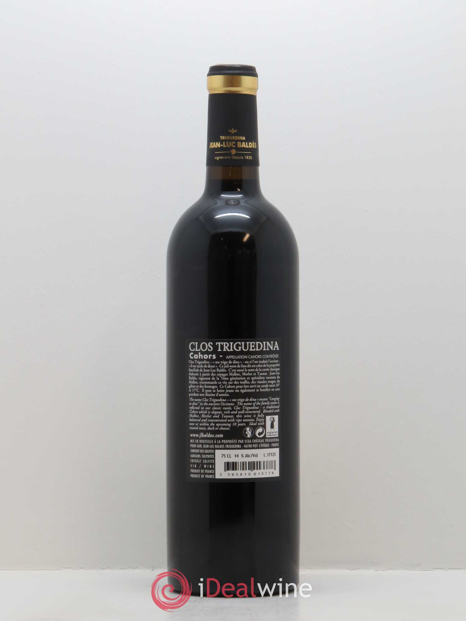Cahors Clos Triguedina Jean-Luc Baldès 2015 - Lot de 1 bouteille - 1