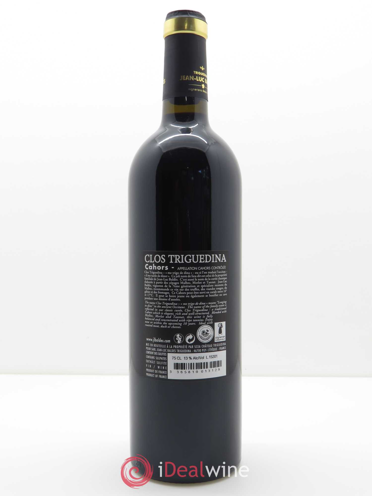 Cahors Clos Triguedina Jean-Luc Baldès 2013 - Lot de 1 bouteille - 1