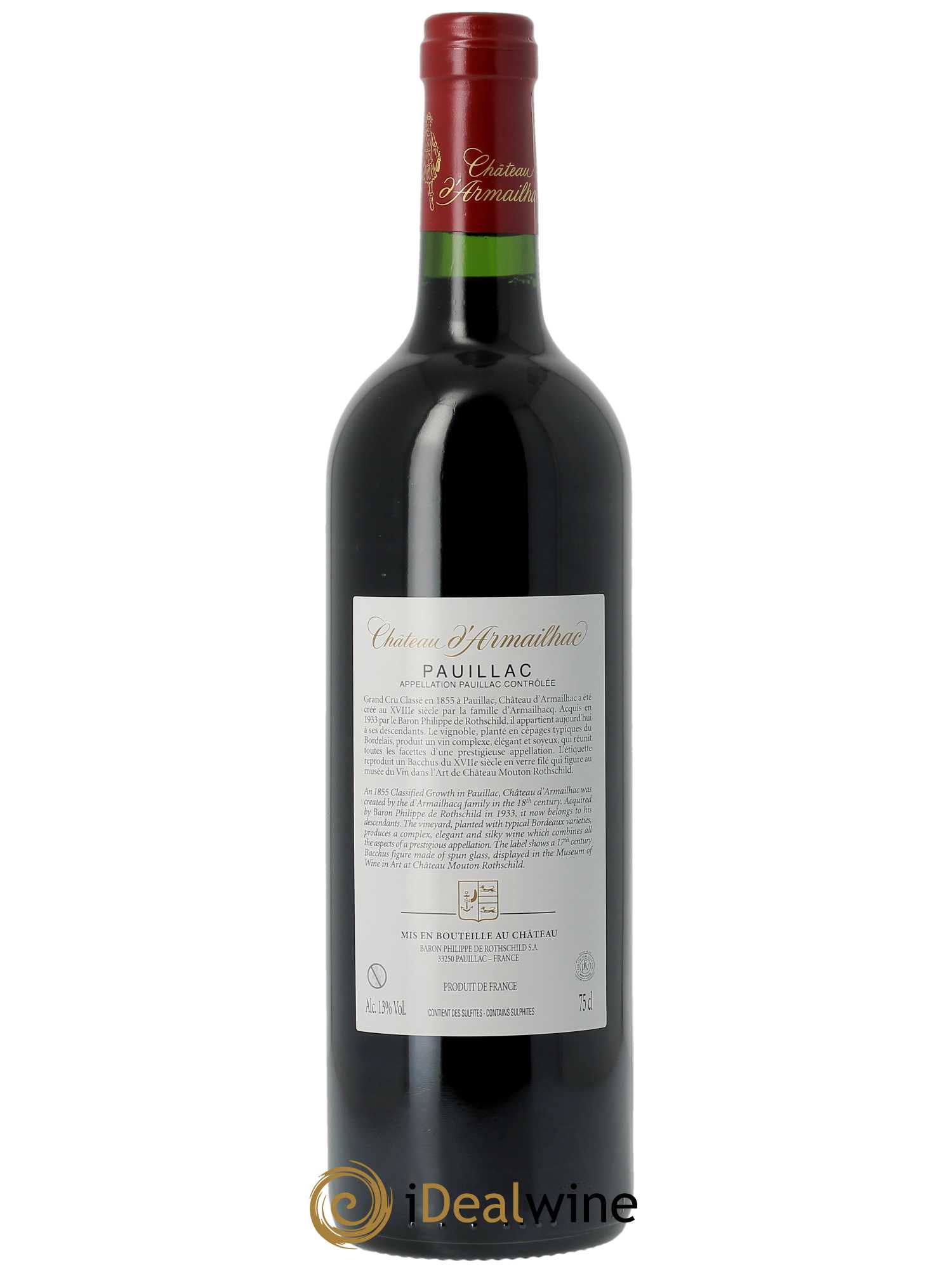 Château d' Armailhac - Mouton Baron(ne) Philippe 5ème Grand Cru Classé  2020 - Lot of 1 bottle - 1