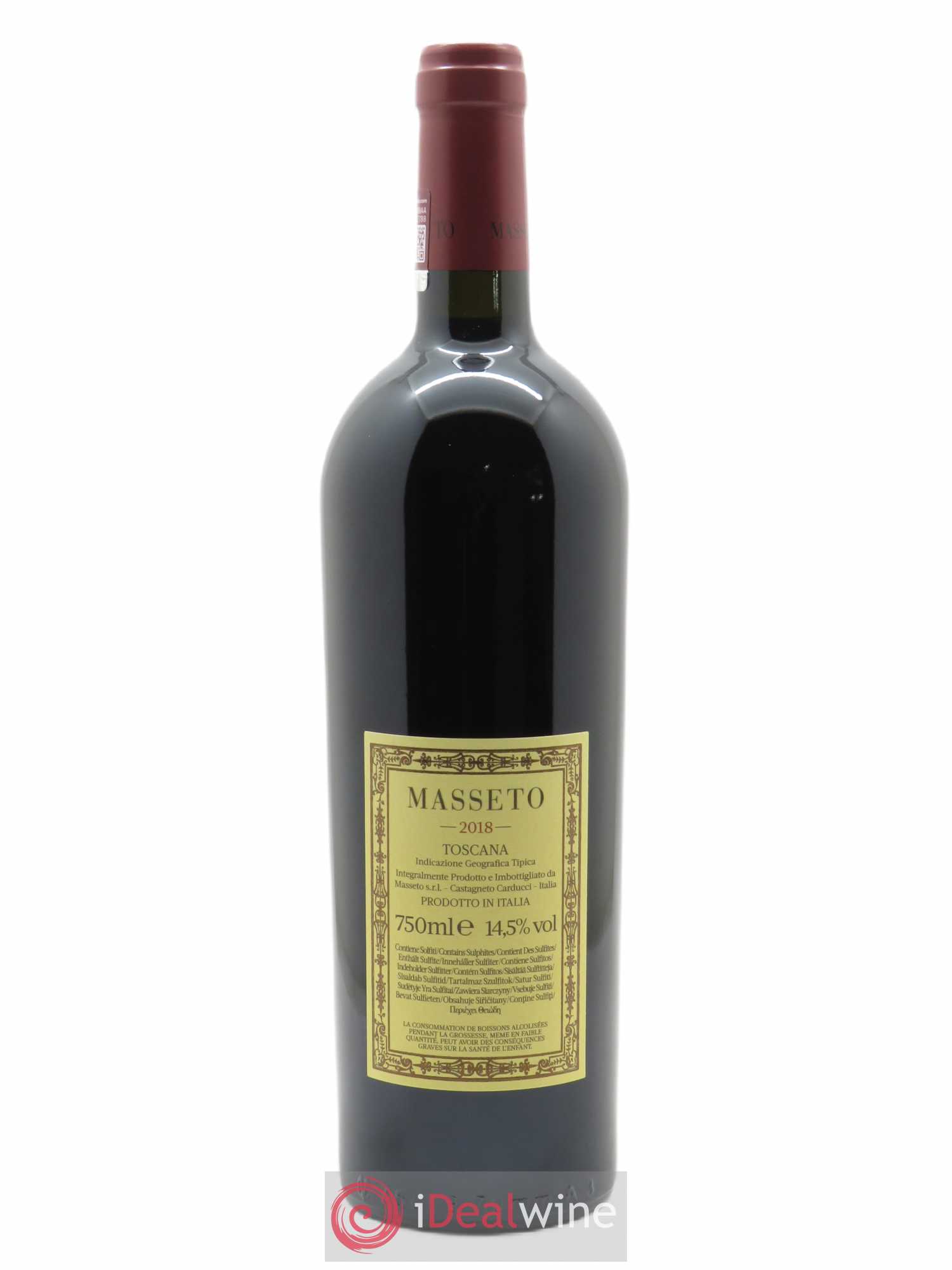 Toscana IGT Tenuta Dell'Ornellaia Masseto Frescobaldi 2018 - Lot de 1 bouteille - 1