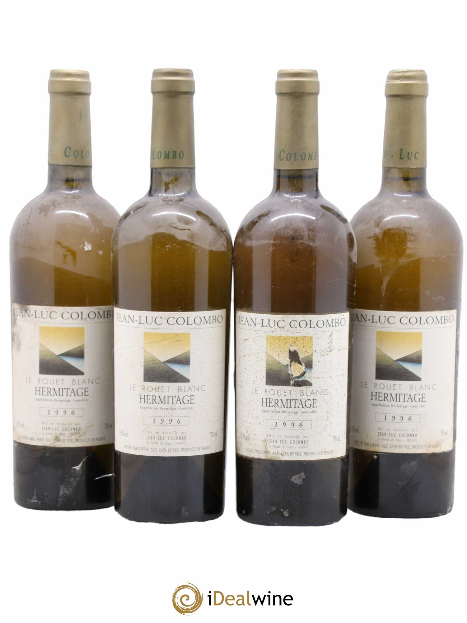 Hermitage Le Rouet blanc Jean-Luc Colombo 1996 - Lot de 4 bouteilles - 0