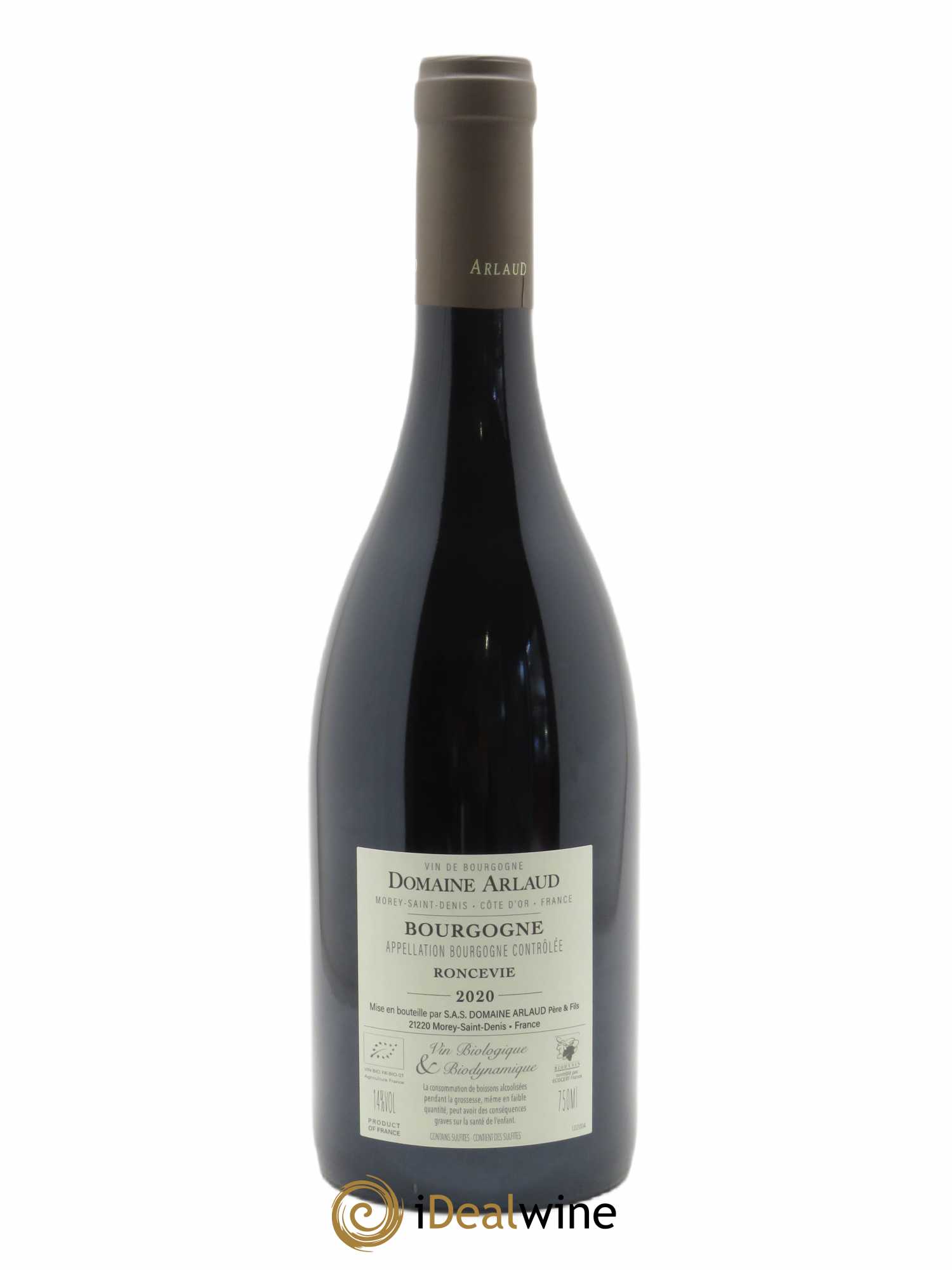 Bourgogne Roncevie Arlaud 2020 - Lot de 1 bouteille - 1