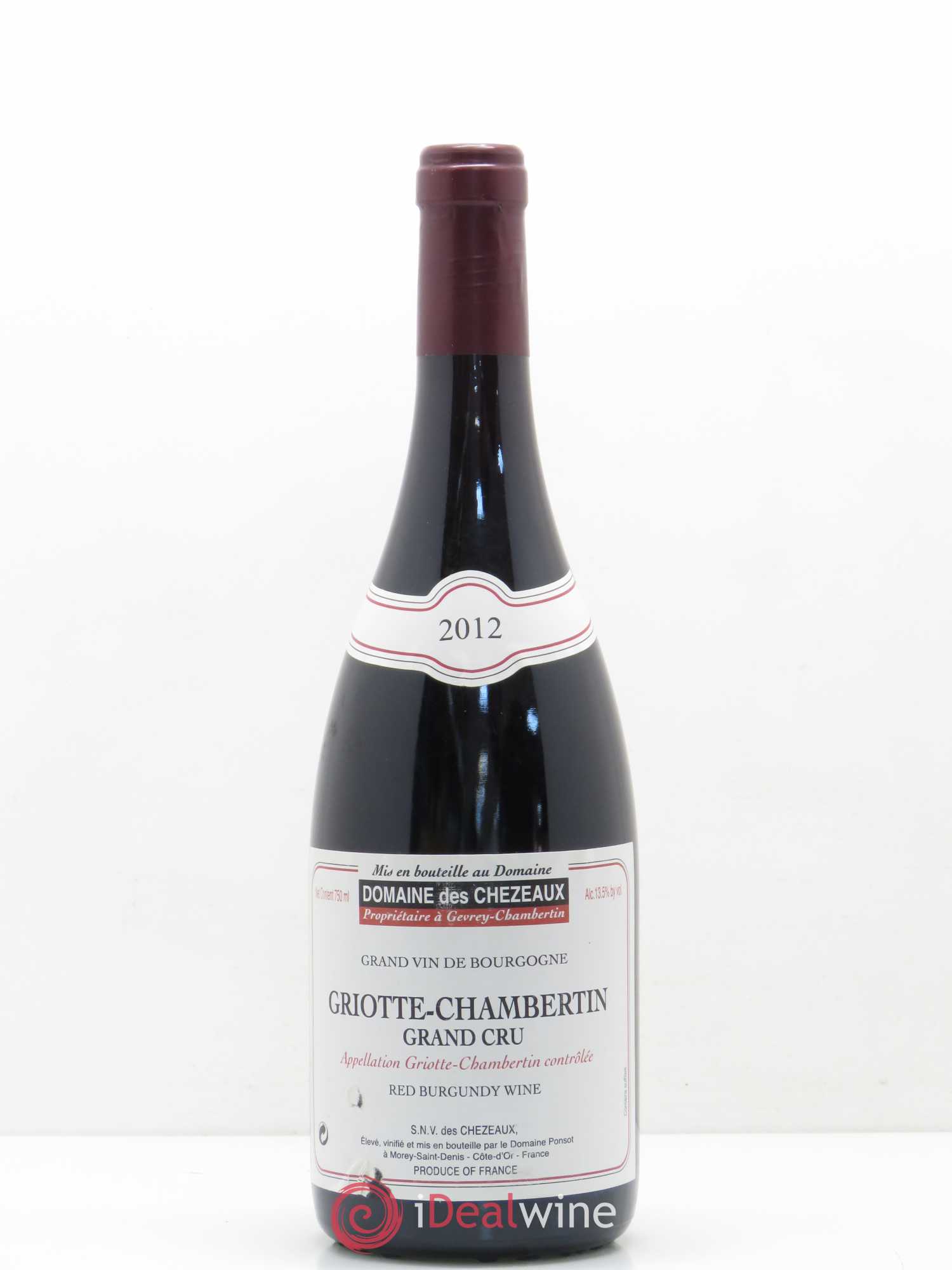 Griotte-Chambertin Grand Cru Domaine Des Chezeaux 2012 - Posten von 1 Flasche - 0