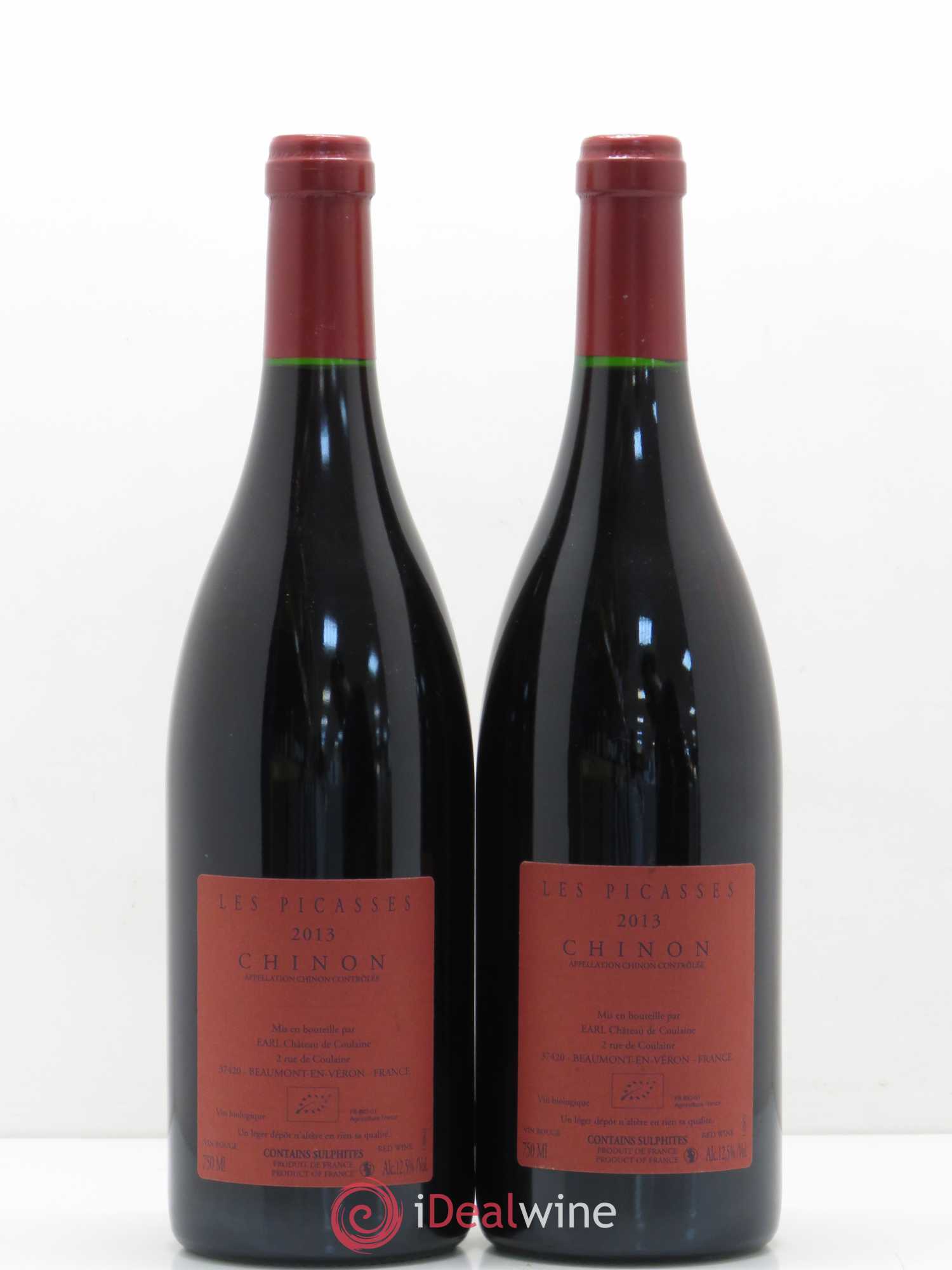 Chinon Les Picasses Château De Coulaines (sans prix de réserve) 2013 - Posten von 2 Flaschen - 1