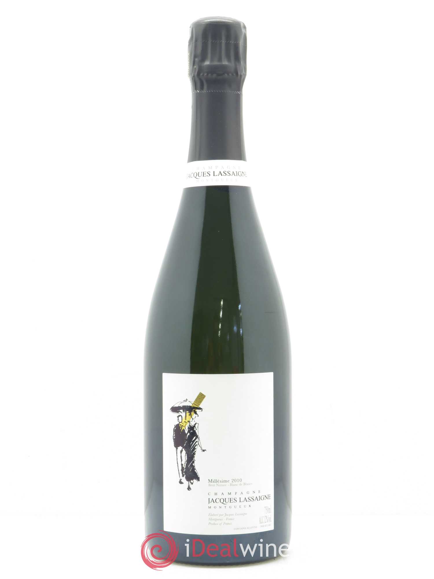 Blanc de Blancs millésimé Brut Nature Jacques Lassaigne 2010 - Lot de 1 bouteille - 0