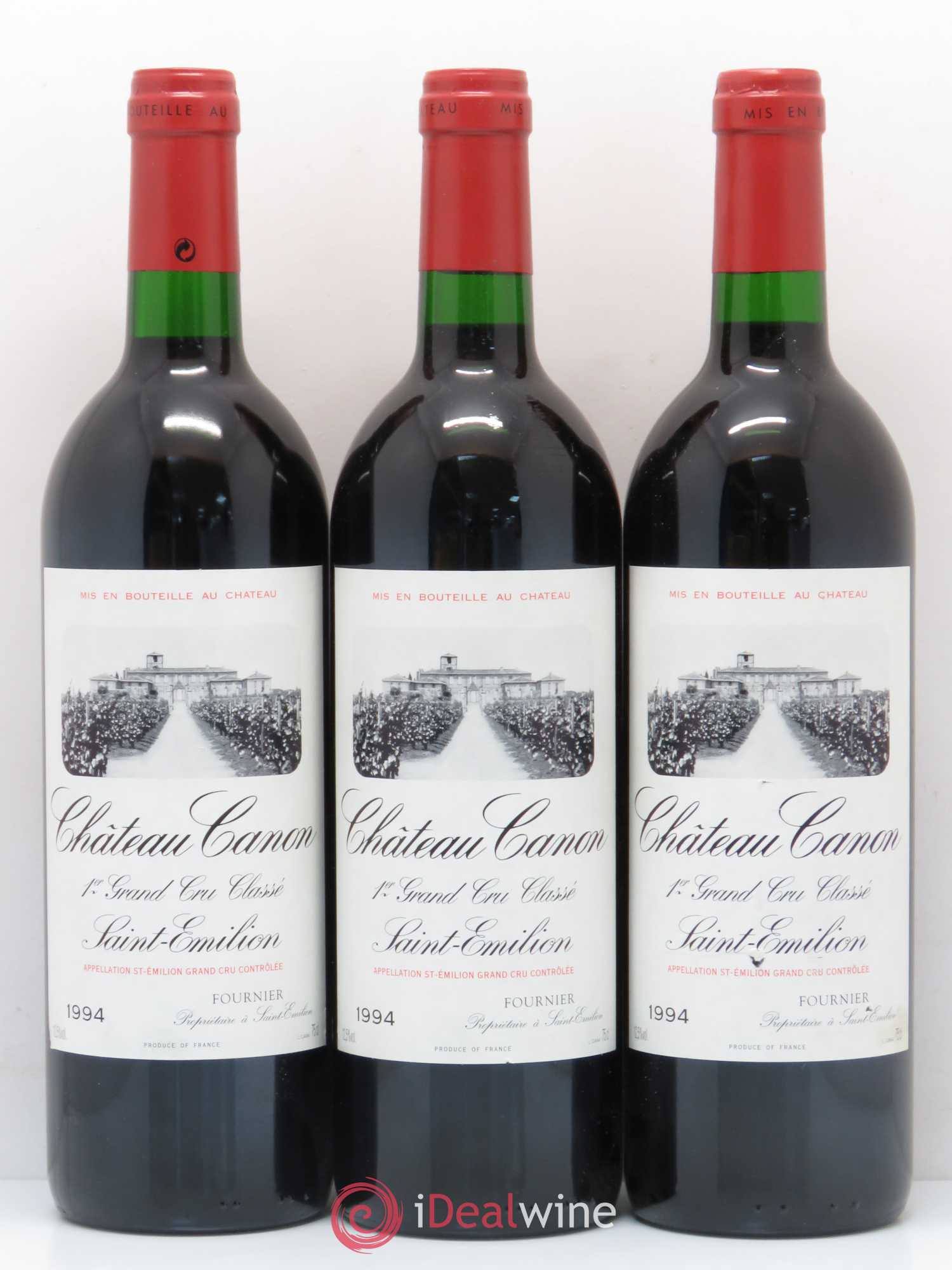 Château Canon 1er Grand Cru Classé B 1994 - Lot de 3 bouteilles - 0
