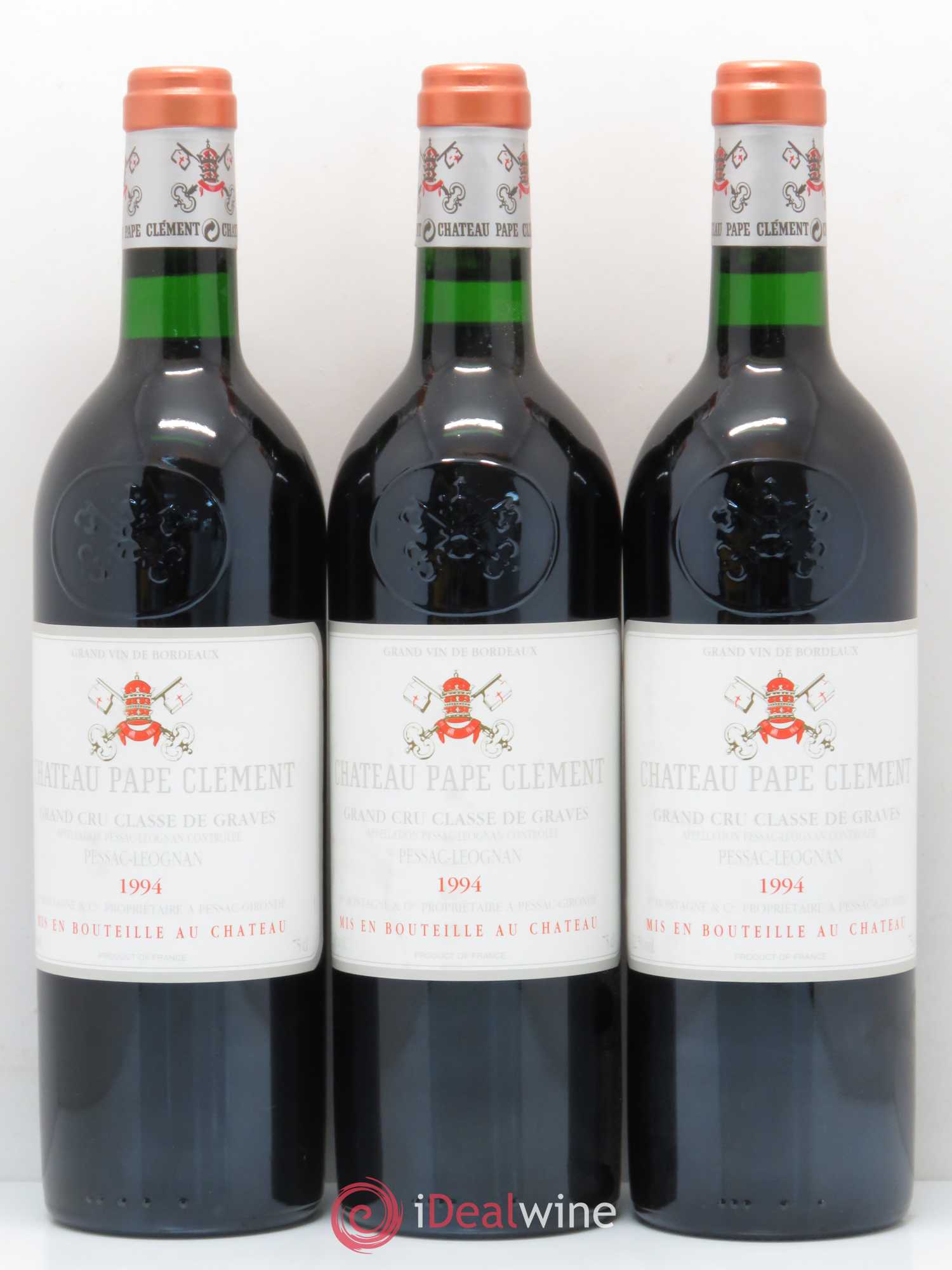 Château Pape Clément Cru Classé de Graves 1994 - Lot de 3 bouteilles - 0
