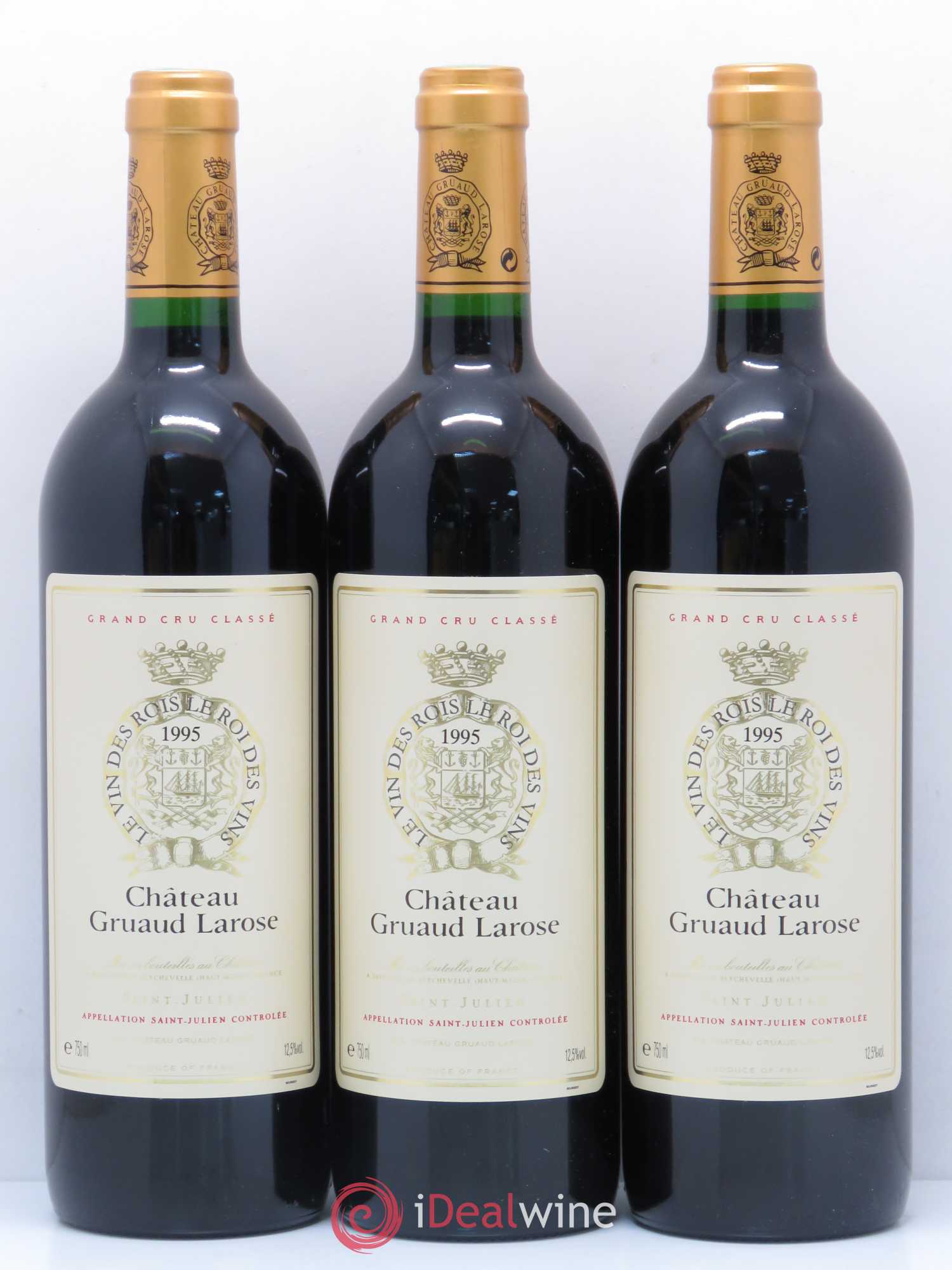 Château Gruaud Larose 2ème Grand Cru Classé 1995 - Lot de 3 bouteilles - 0
