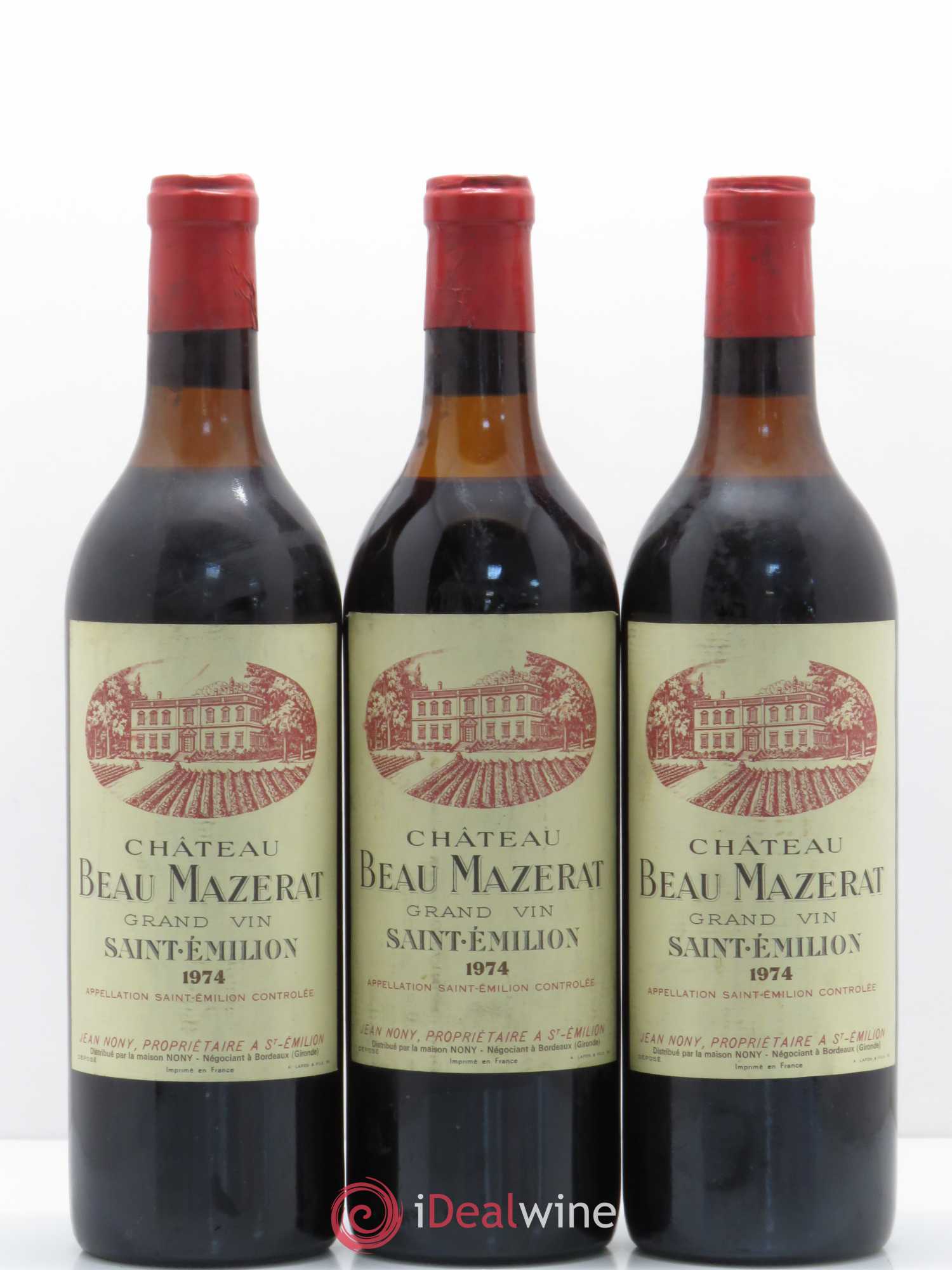 Saint-Émilion Château Beau Mazerat 1974 - Posten von 3 Flaschen - 0