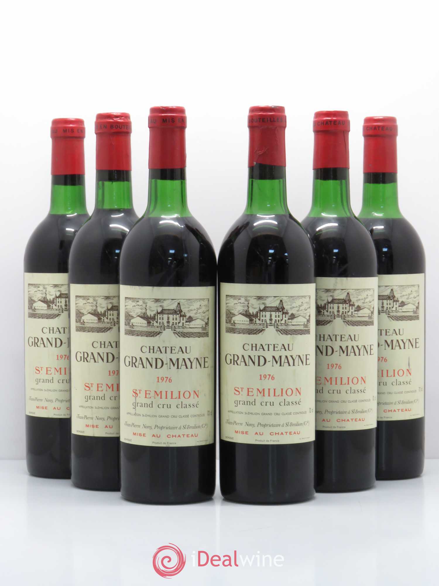 Château Grand Mayne Grand Cru Classé 1976 - Lot de 6 bouteilles - 0