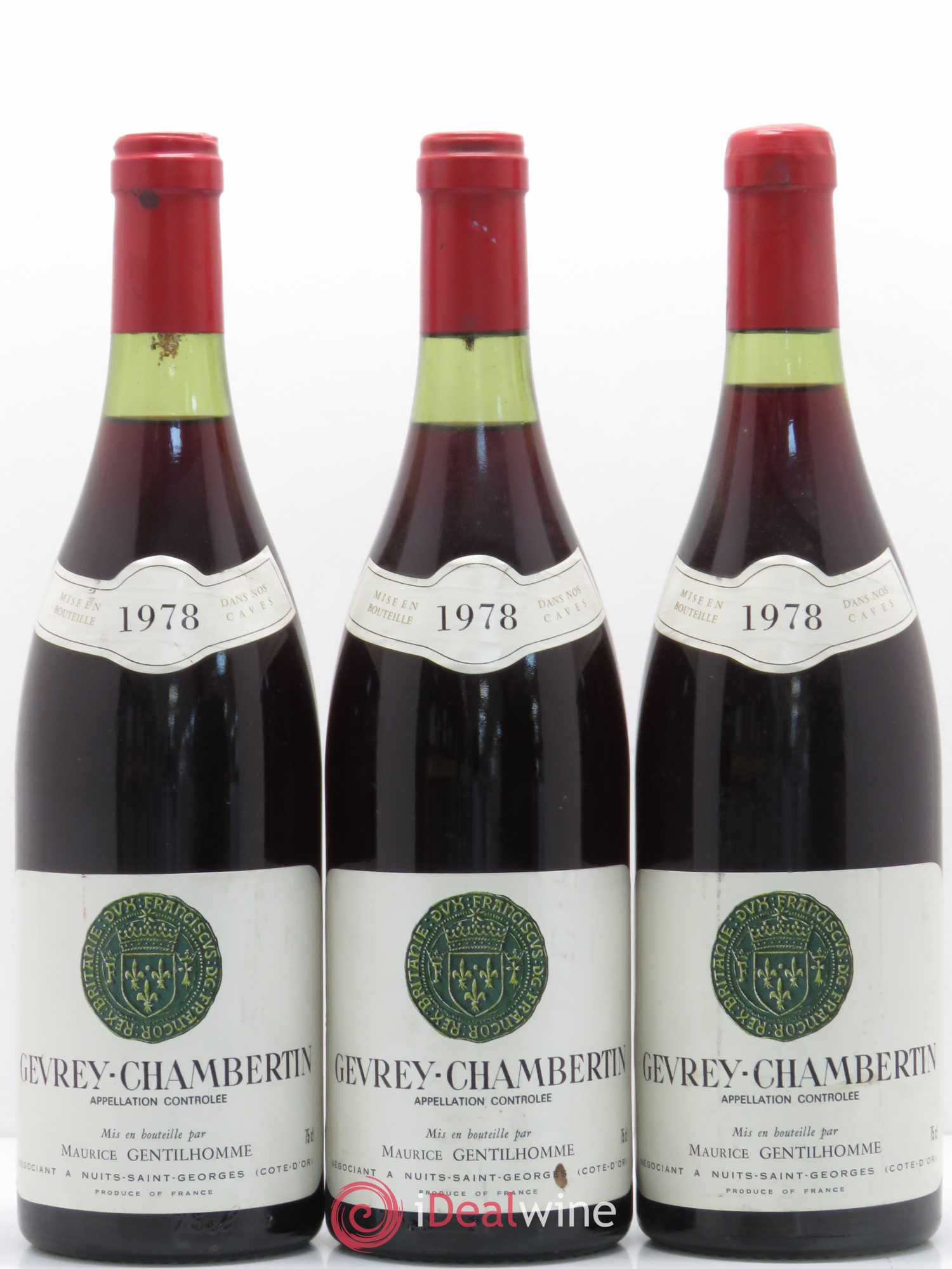 Gevrey-Chambertin Gentilhomme 1978 - Posten von 3 Flaschen - 0
