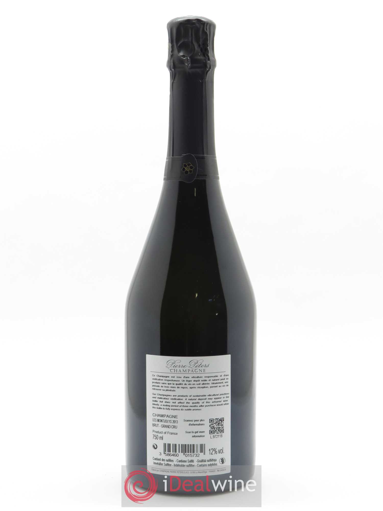 Les Montjolys Brut Blanc de Blancs Cuvée Spéciale Pierre Péters 2013 - Lot de 1 bouteille - 1
