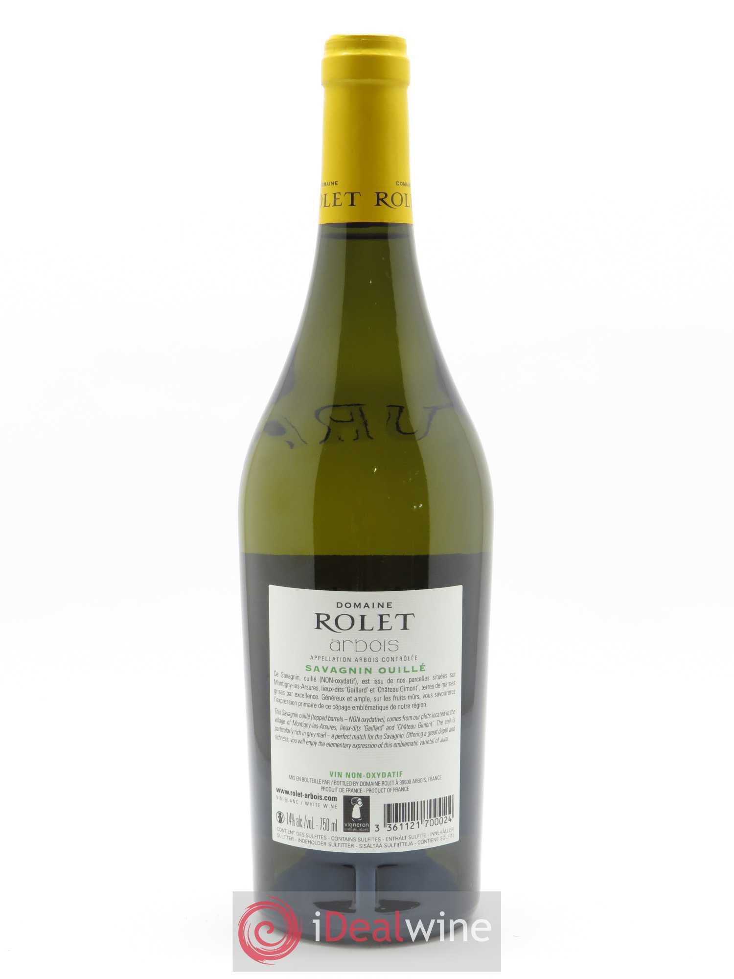 Arbois Savagnin Ouillé Domaine Rolet 2019 - Lot de 1 bouteille - 1