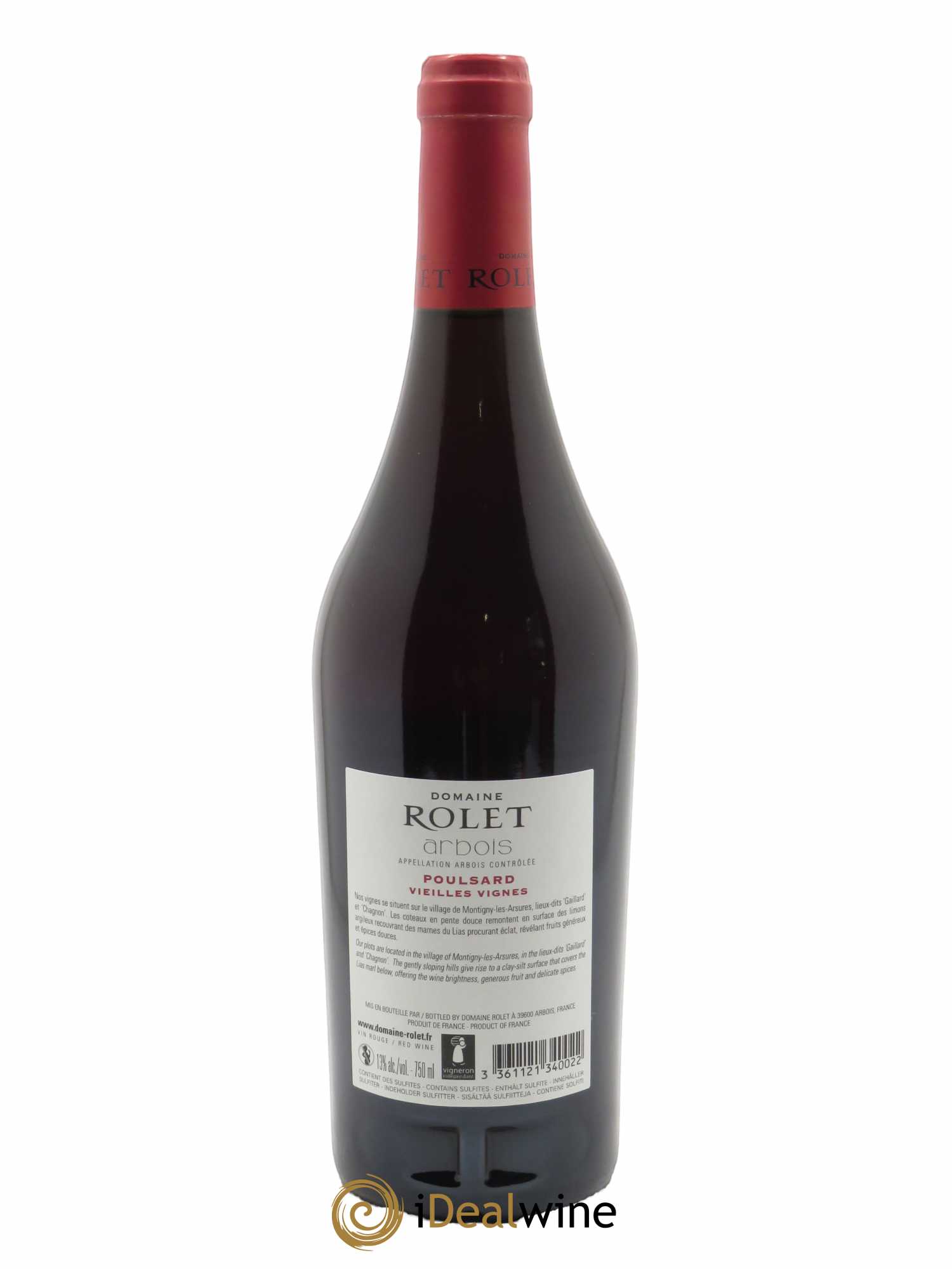 Arbois Poulsard Vieilles Vignes Domaine Rolet 2019 - Lot de 1 bouteille - 1